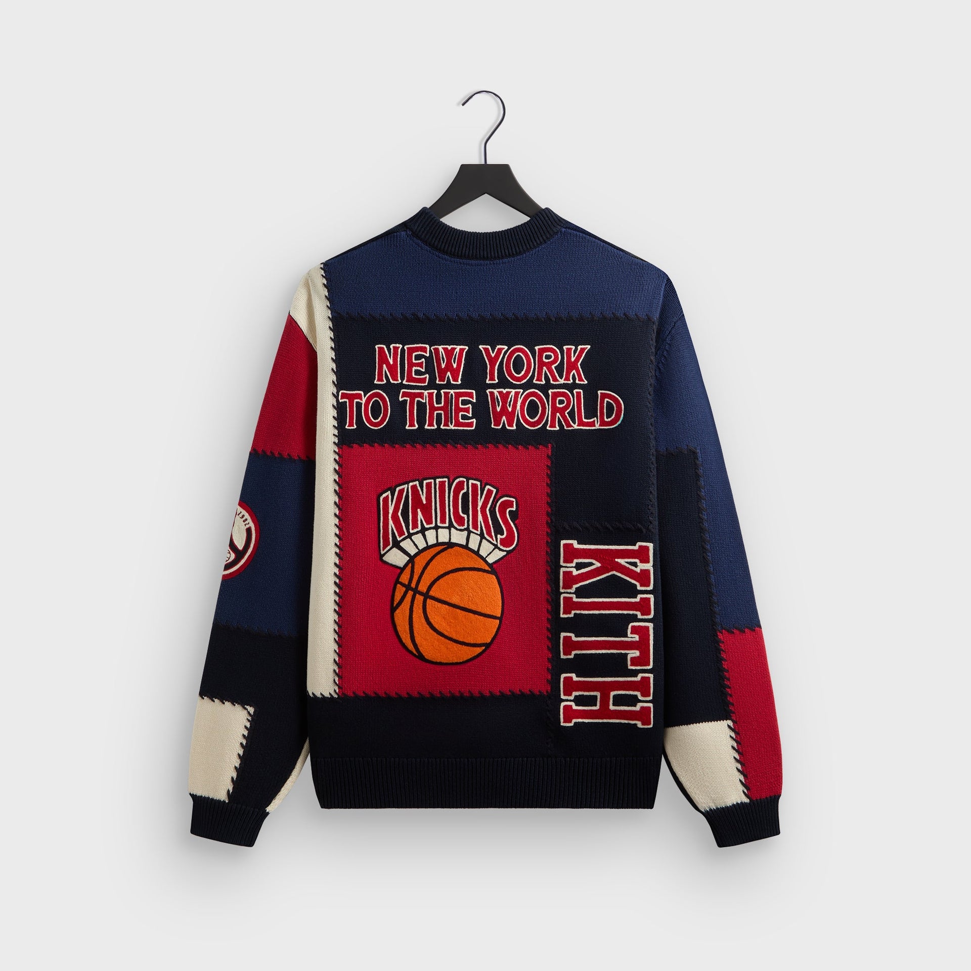 Kith for the New York Knicks Patchwork Crewneck Sweater - Nocturnal