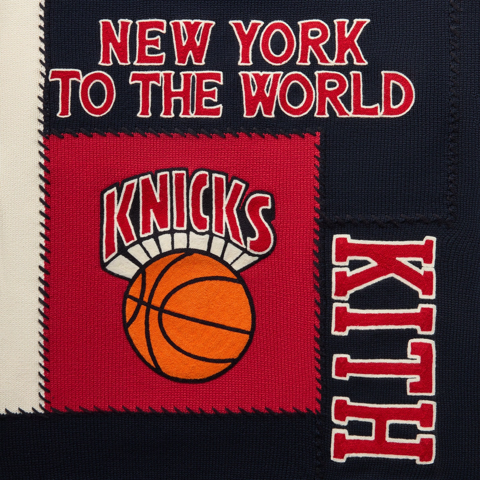 Kith for the New York Knicks Patchwork Crewneck Sweater - Nocturnal