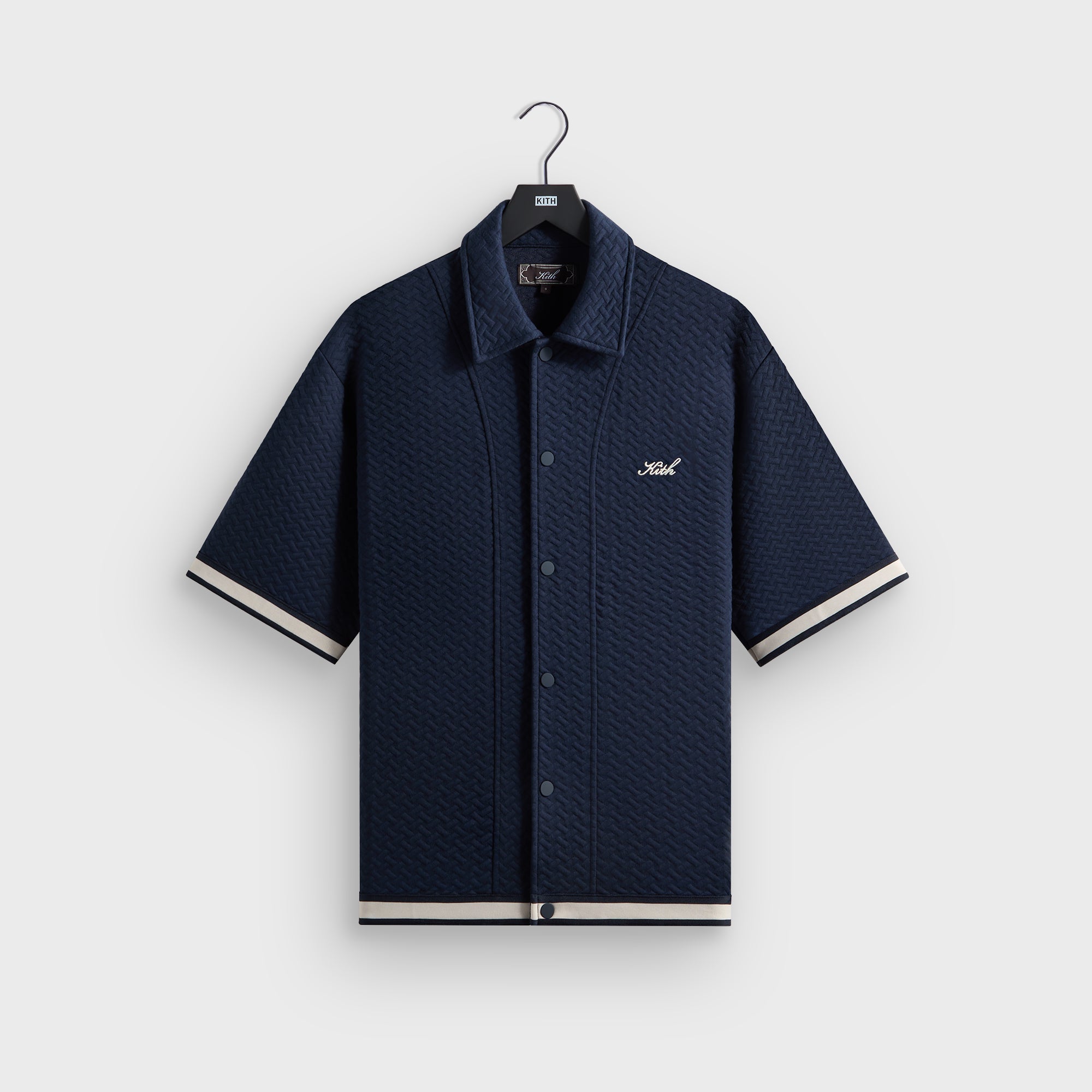 KITH シャツ Kith Tessellation Interlock Woodpoint Shirt - Nocturnal – Kith Japan