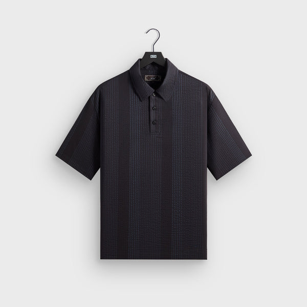 Kith Seersucker Harway Polo - Nocturnal – Kith Japan