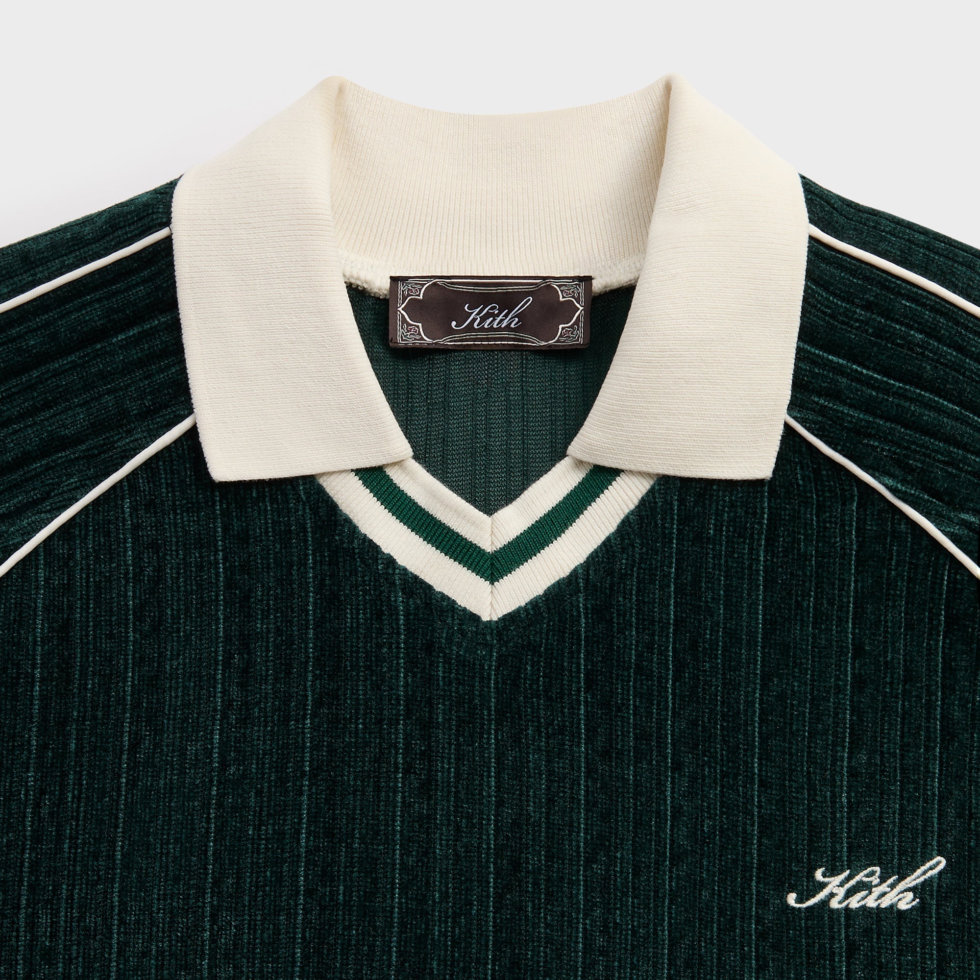 Kith Velvet Corduroy Long Sleeve Trevor Polo - Stadium – Kith Japan