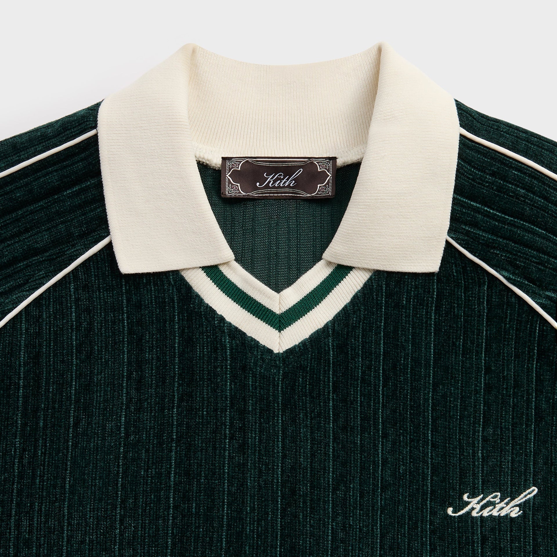 Kith Velvet Corduroy Long Sleeve Trevor Polo - Stadium