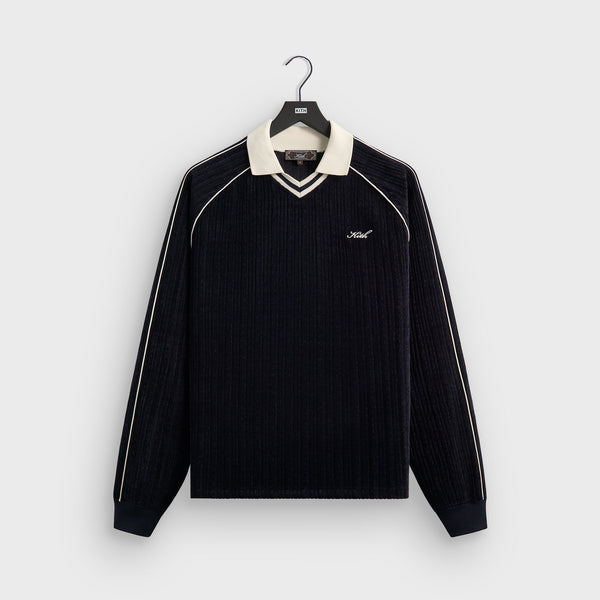 Kith Velvet Corduroy Long Sleeve Trevor Polo - Ink – Kith Japan