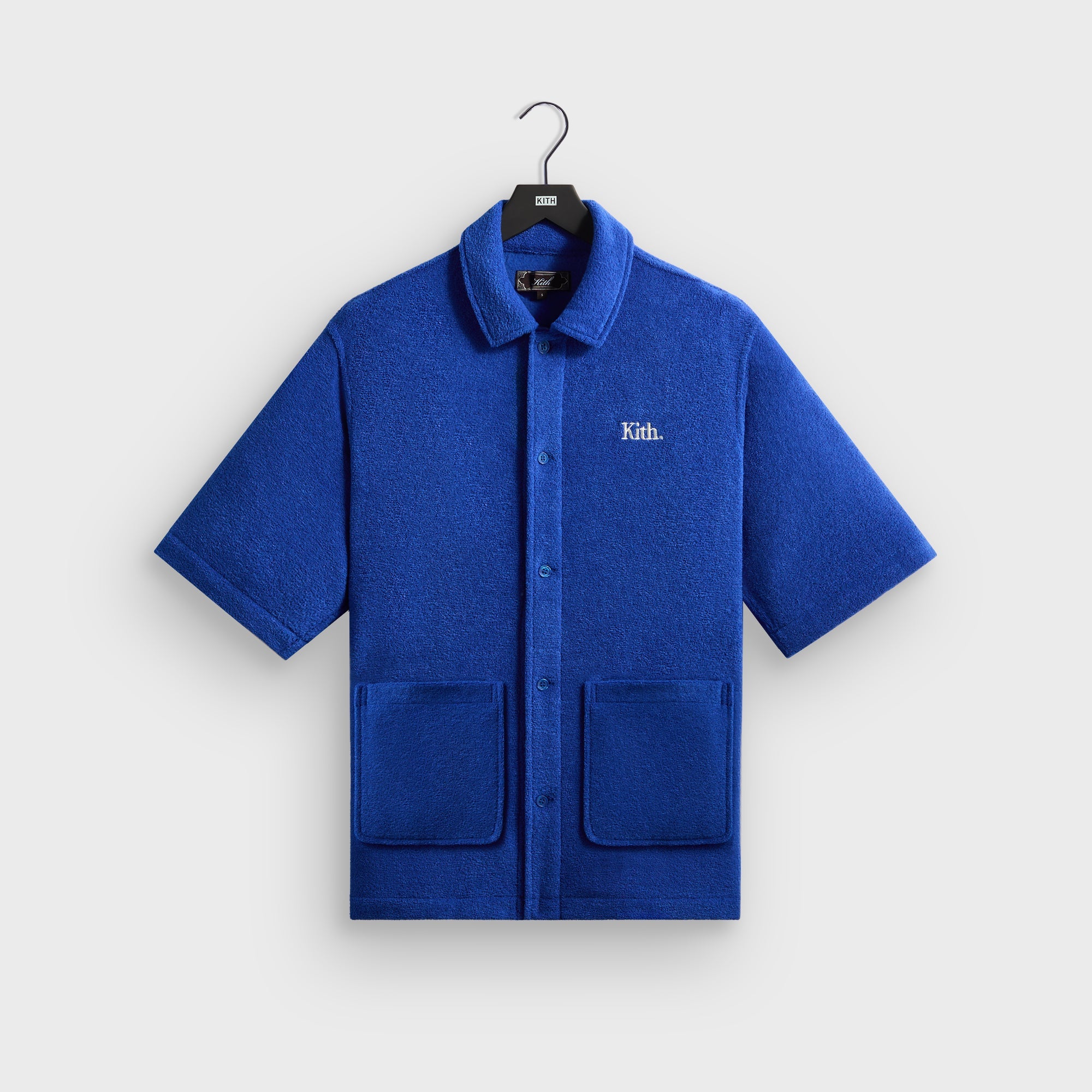 Kith Towel Boucle Boxy Collared Overshirt - Cyclone – Kith Japan