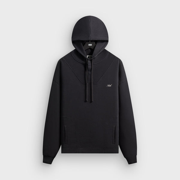 Kith Rib Neck Cropped Camden Hoodie - Black – Kith Japan