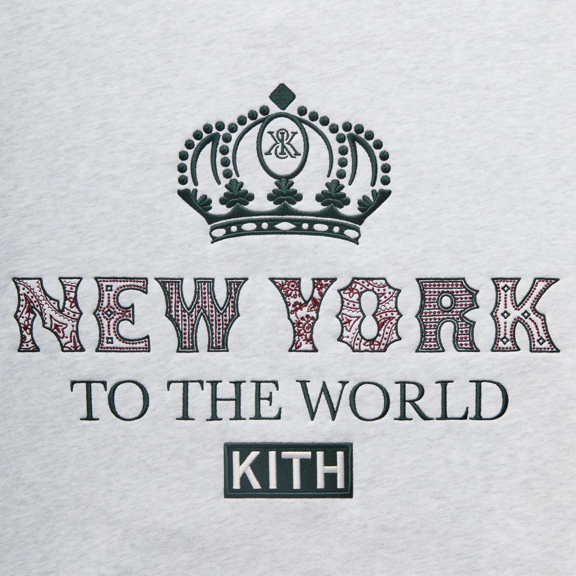 Kith Nelson Crewneck - Light Heather Grey – Kith Japan