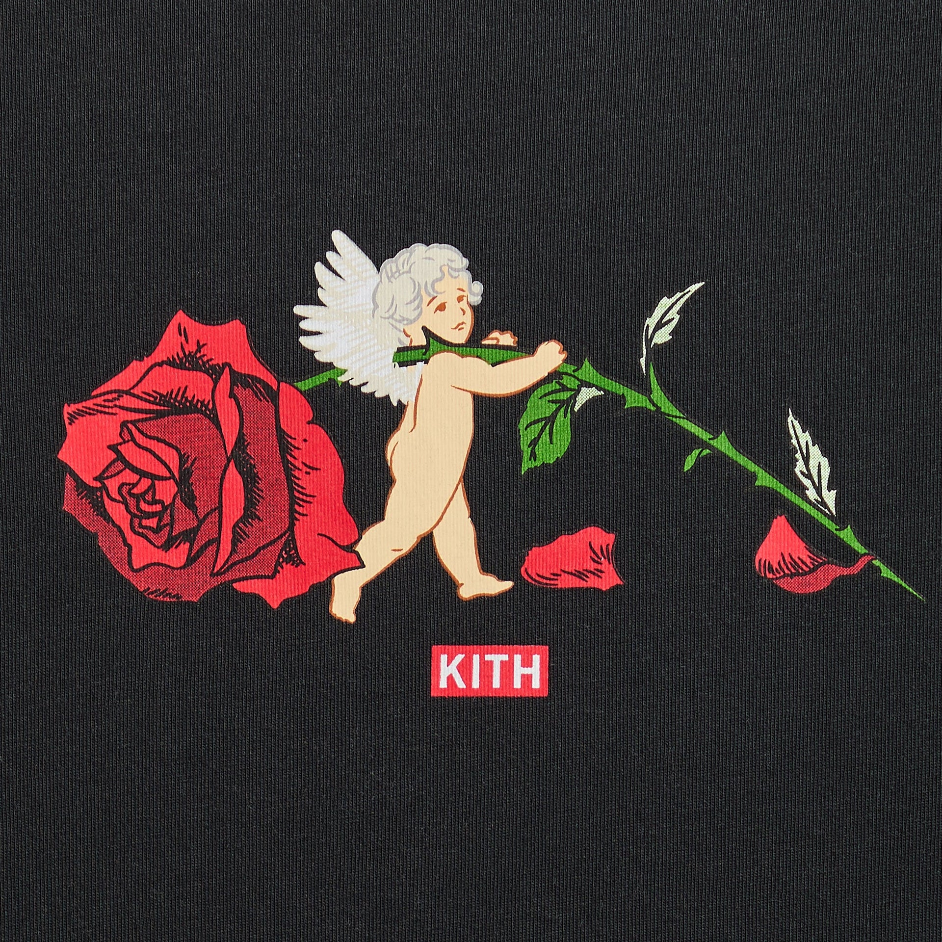 Kith Cupid Rose Long Sleeve Tee - Black