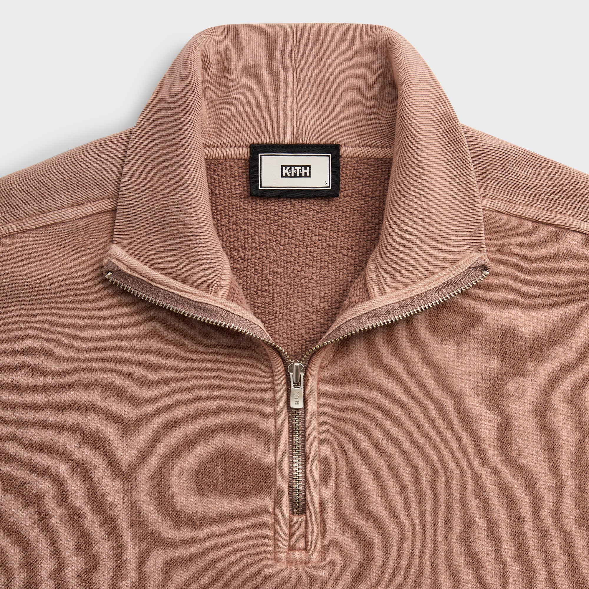 Kith 101 Sueded Fleece Nelson Quarter Zip - Dusty Mauve – Kith Japan