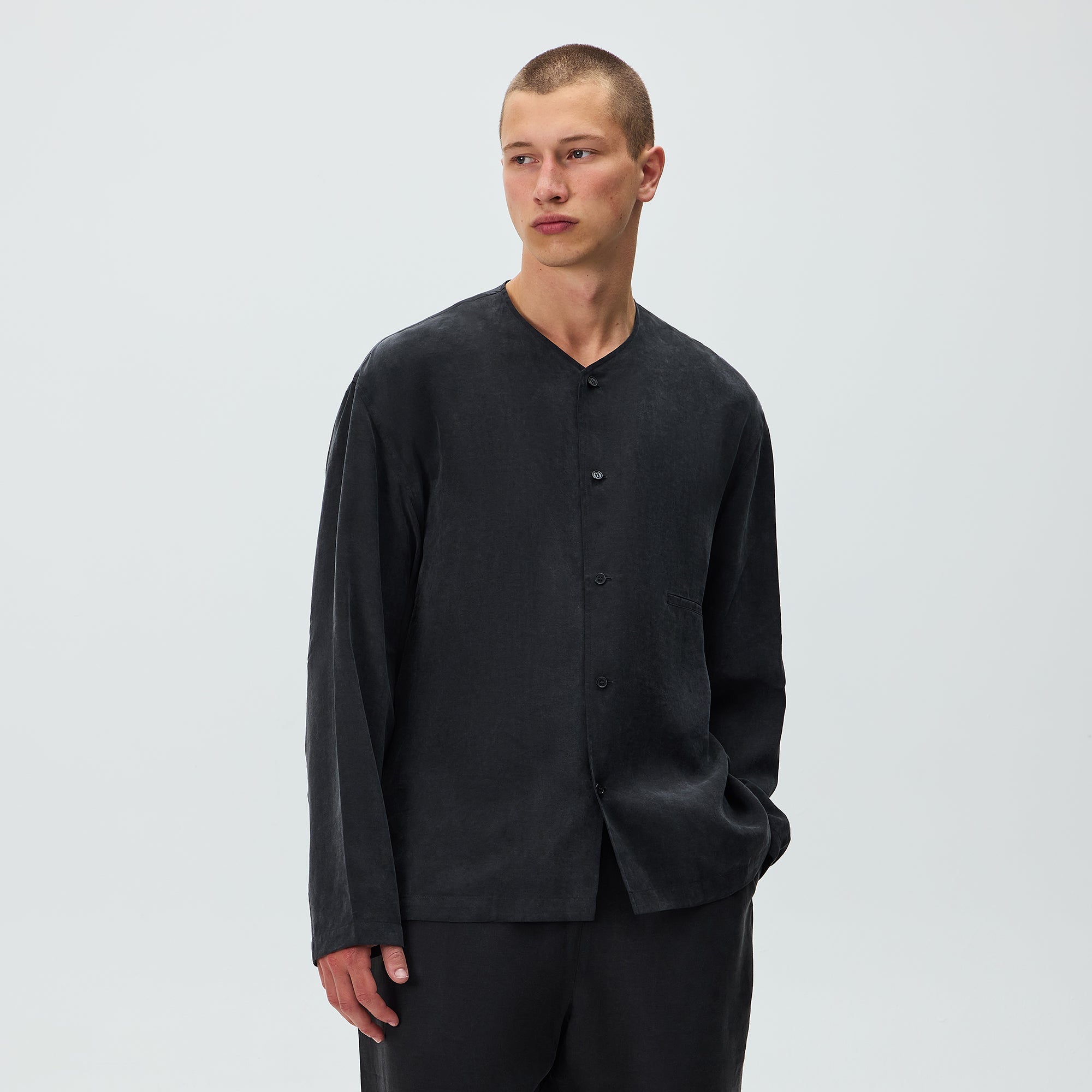 Kith Cupro Linen Thompson Camp Collar Shirt - Black – Kith Japan