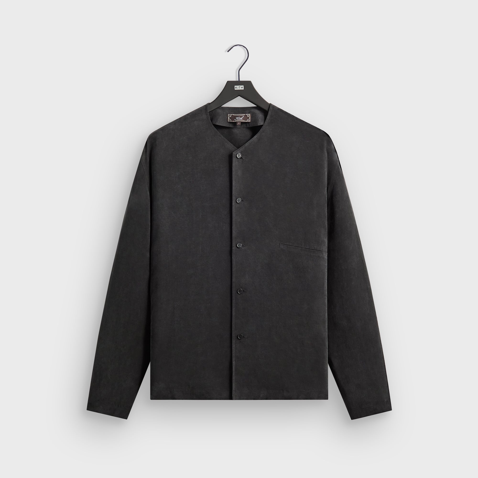 Kith Cupro Linen Thompson Camp Collar Shirt - Black – Kith Japan
