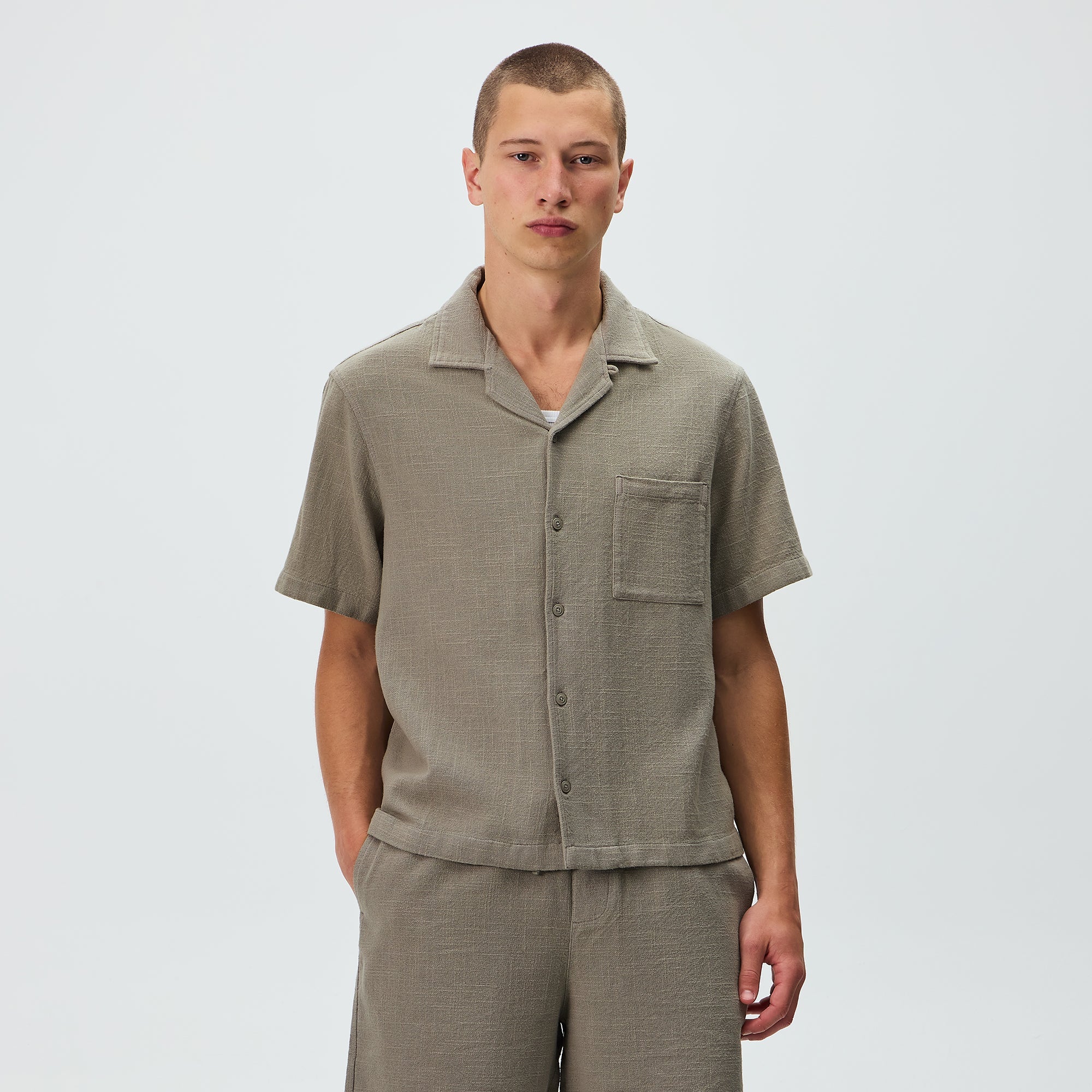 Kith Basket Weave Tilden Polo - Light Heather Grey – Kith Japan