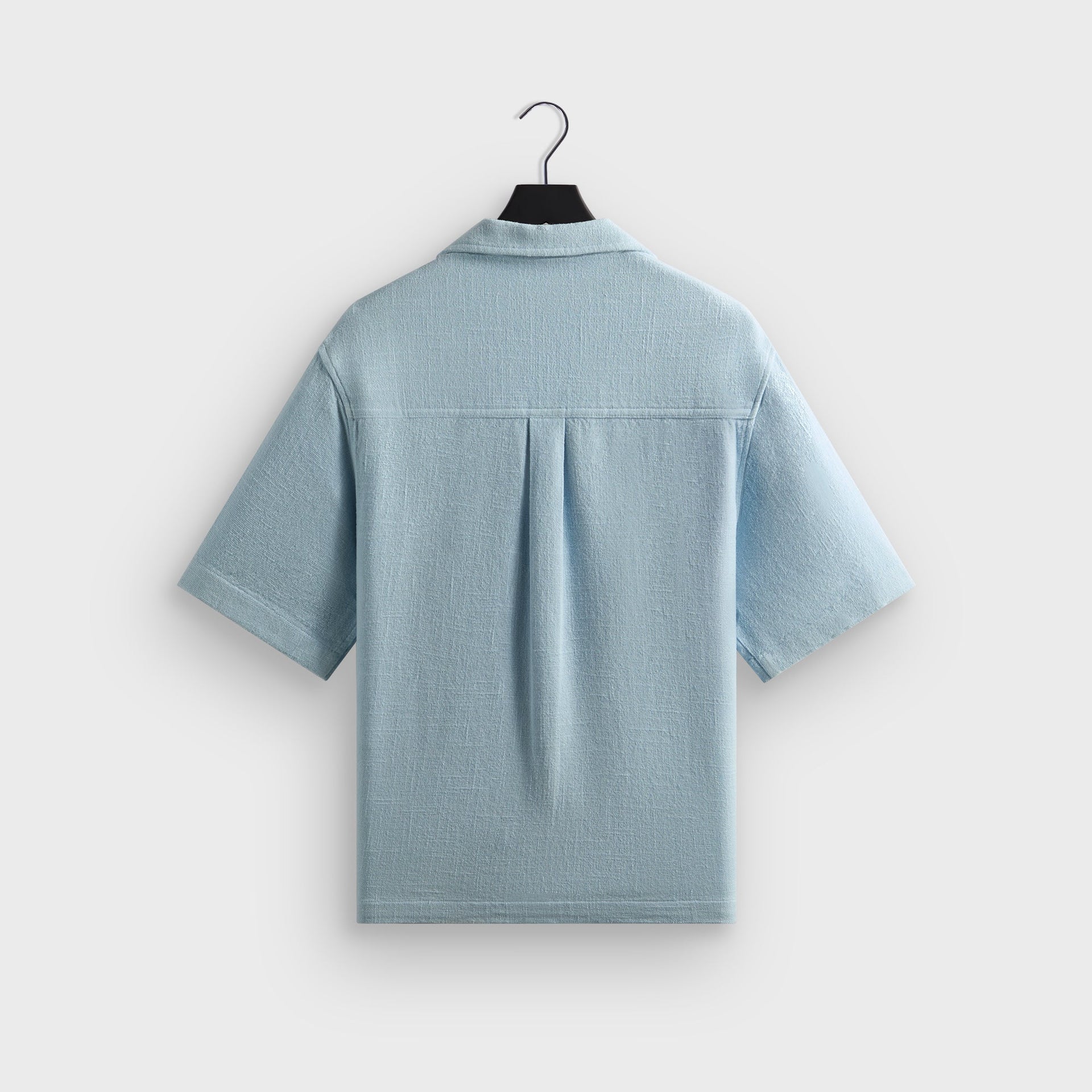 Kith Soft Woven Cropped Beckham Camp Collar Shirt - Light Indigo