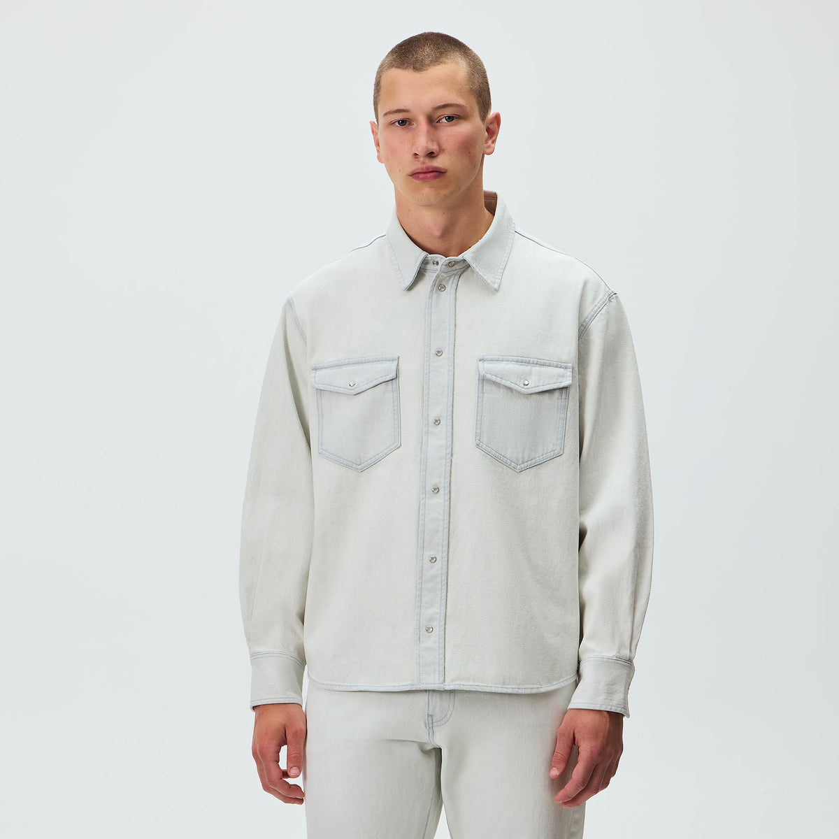 Kith Midweight Denim Long Sleeve Warwick Shirt - Eden Wash – Kith 