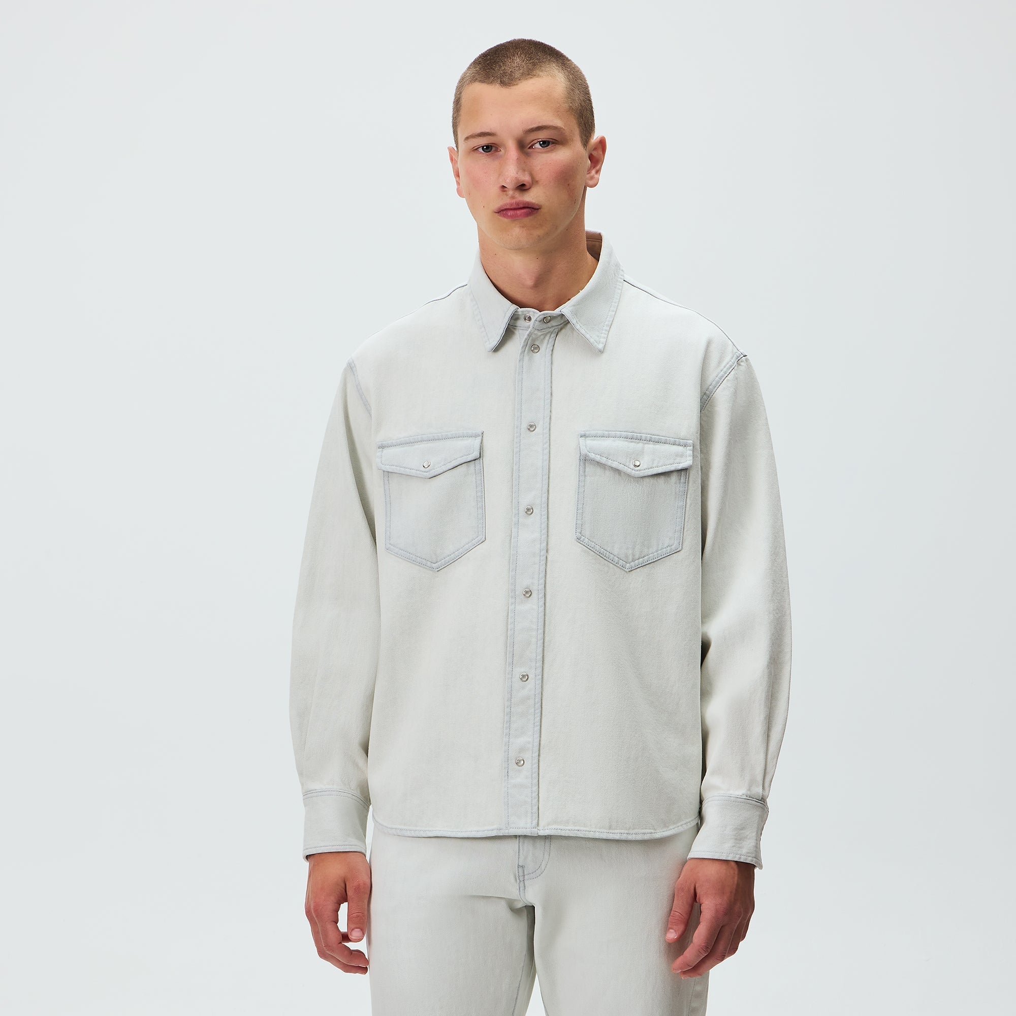 Kith Midweight Denim Long Sleeve Warwick Shirt - Eden Wash - PH