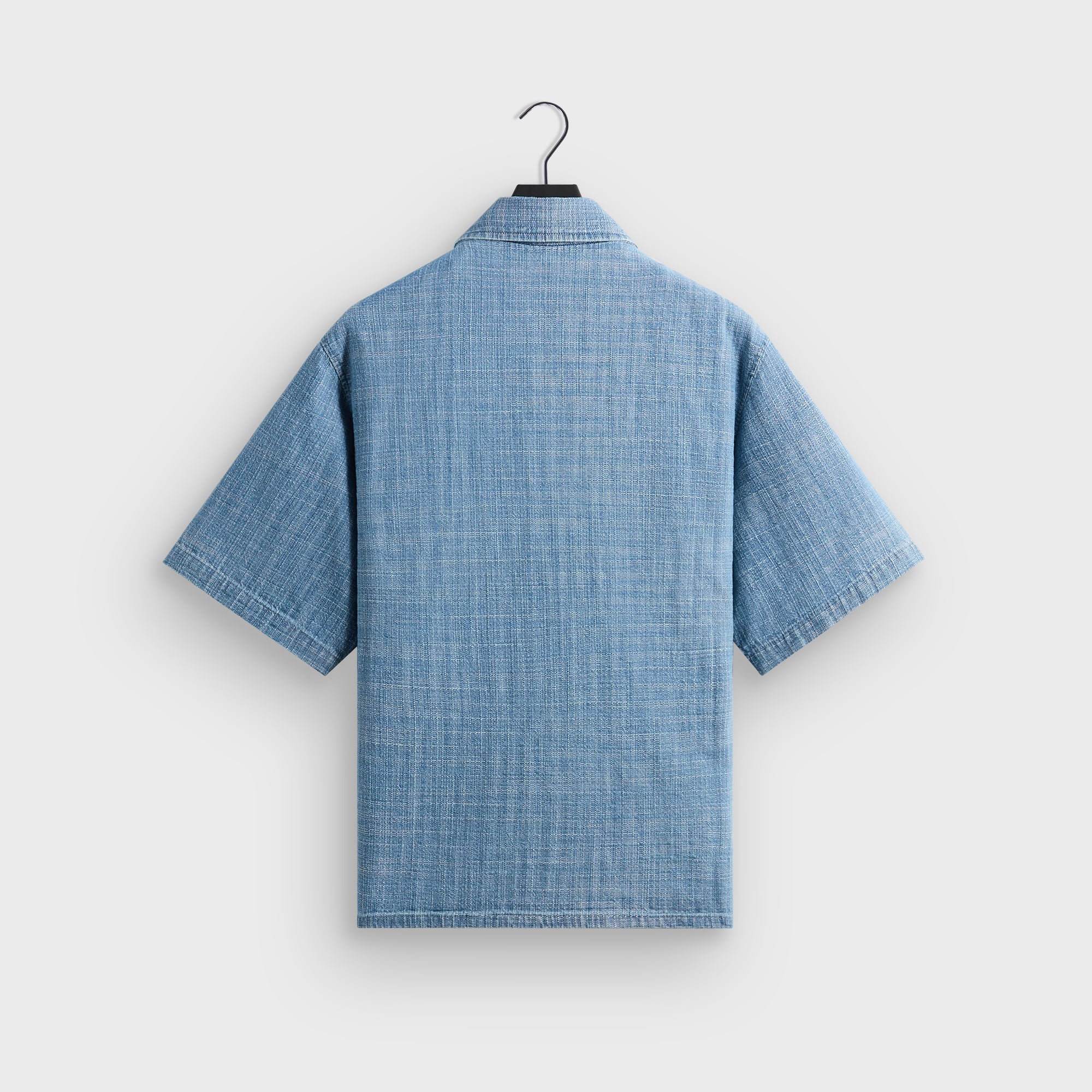 Kith Textured Indigo Paxton Zip Front Shirt - Light Indigo – Kith