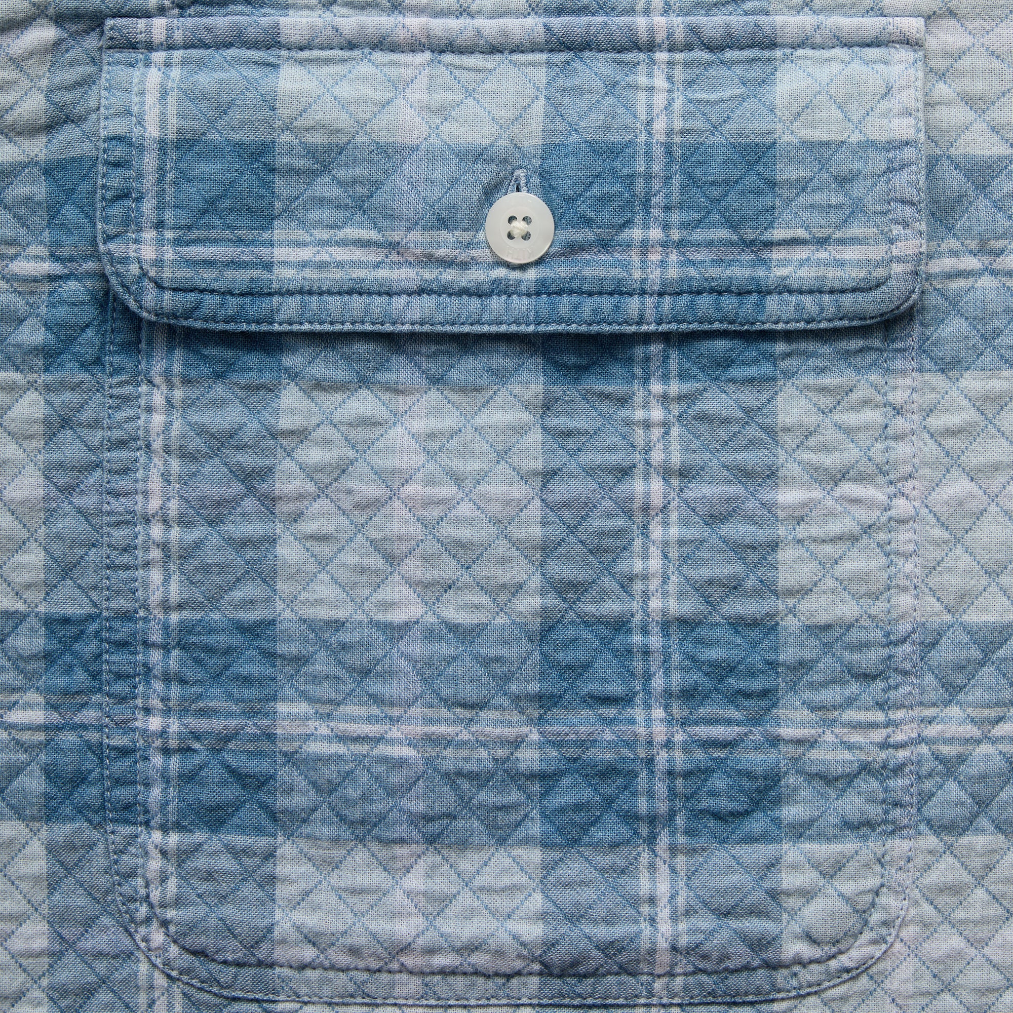 Kith Washed Indigo Plaid Henson Shirt - Light Indigo – Kith Japan
