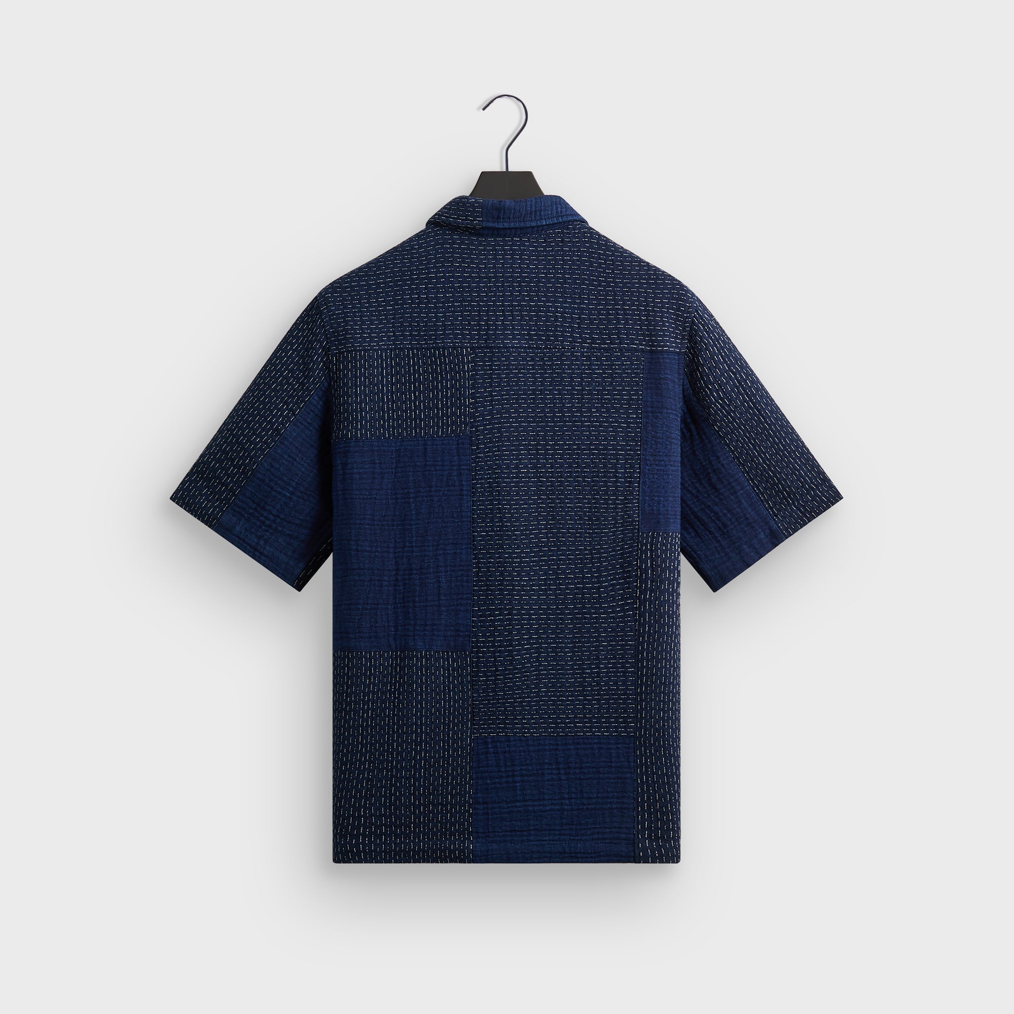 Kith Stitched Patchwork Boxy Collared Overshirt - Mid Indigo - PH