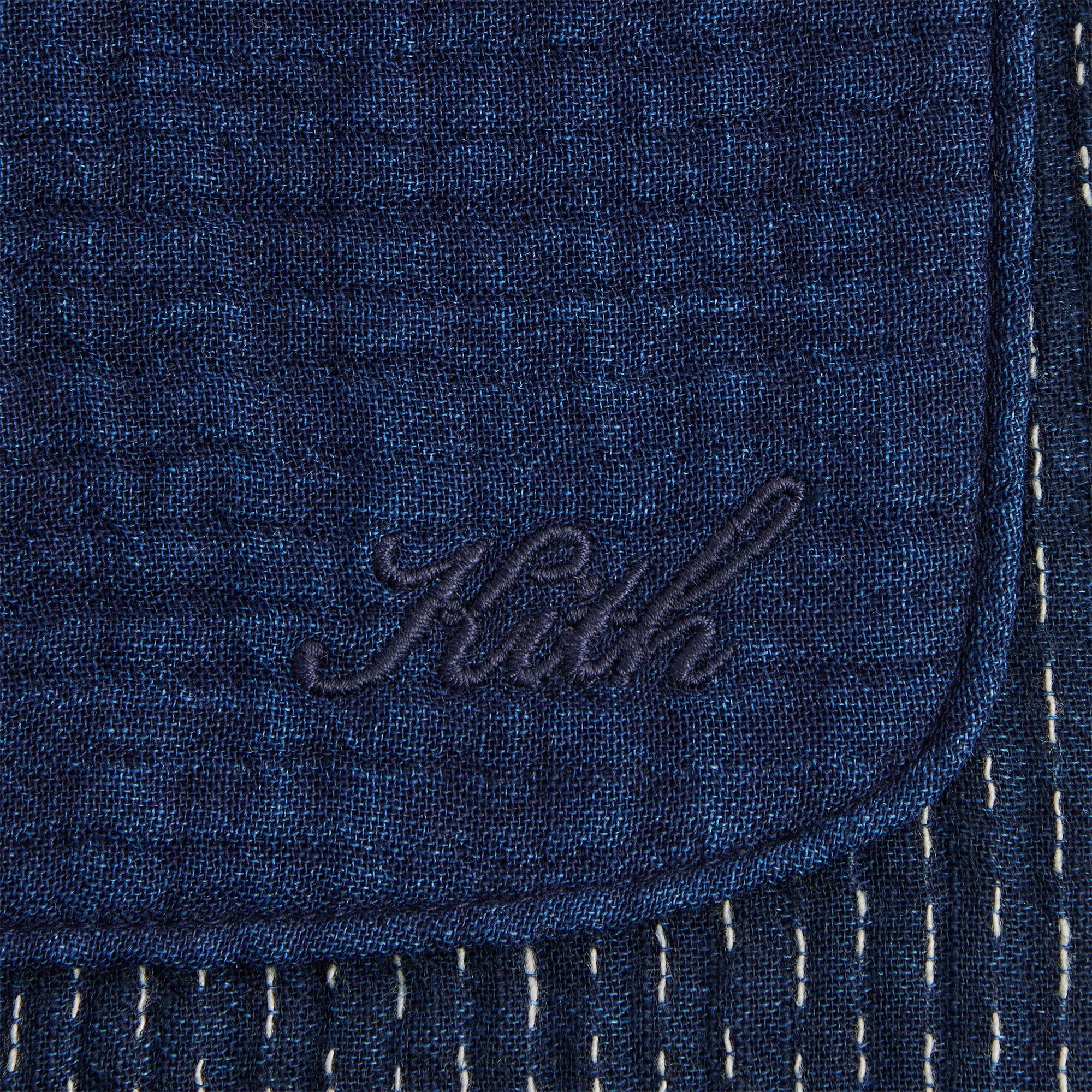 Kith Stitched Patchwork Boxy Collared Overshirt - Mid Indigo - PH