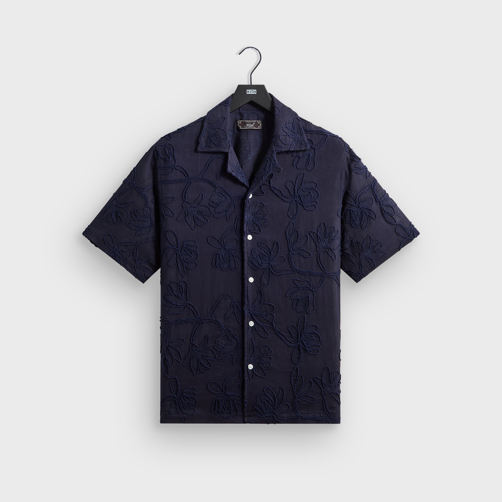 kith コットンシャツ メンズ　L Kith Corded Floral Thompson Camp Collar Shirt - Nocturnal - PH