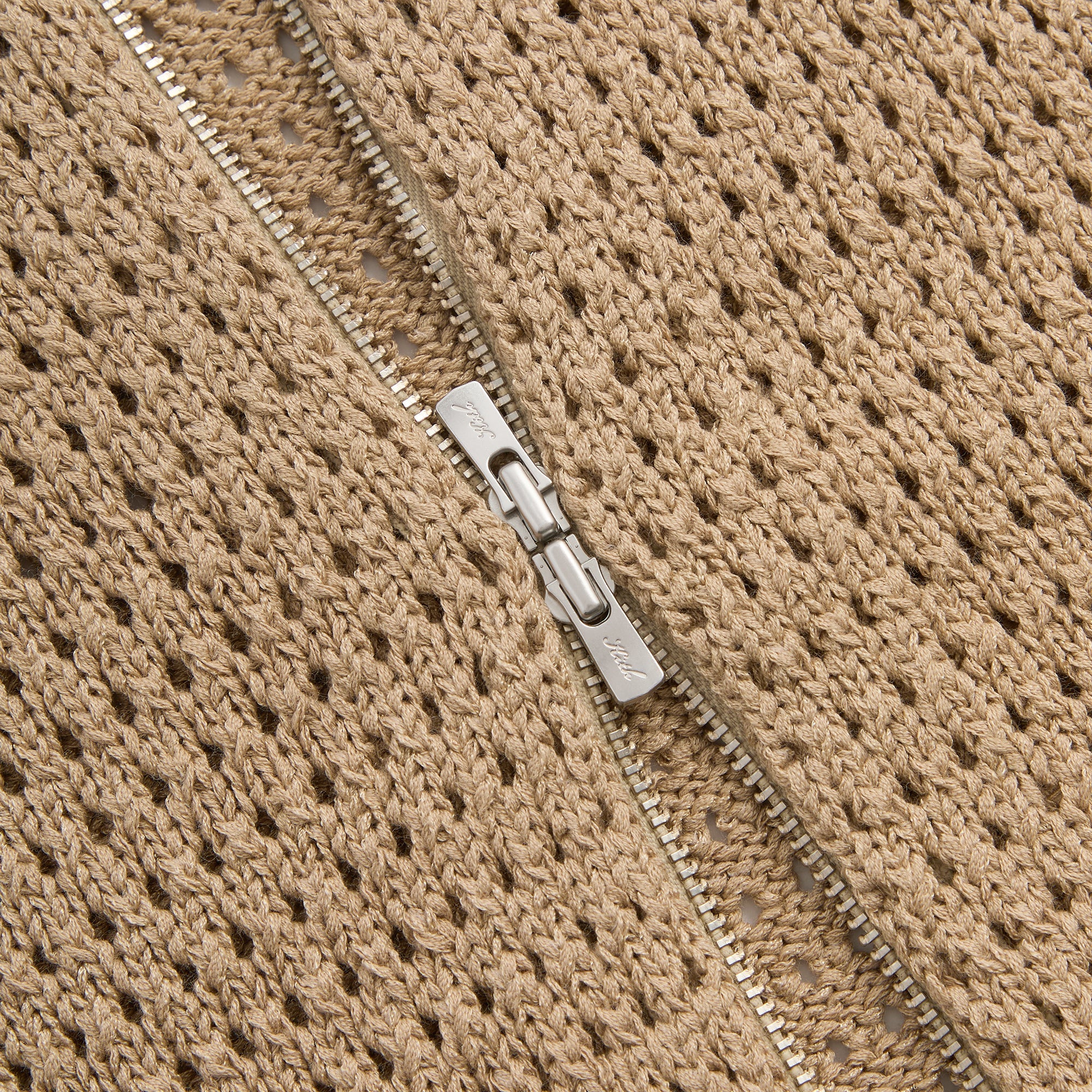 Kith Crochet Luke Zip Front Sweater - Durum – Kith Japan