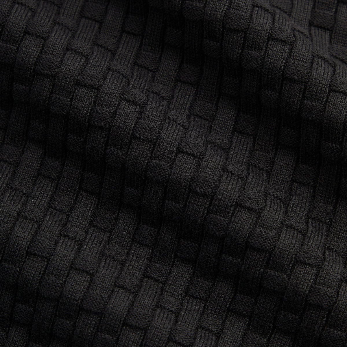 Kith Basket Weave Tilden Polo - Black – Kith Japan