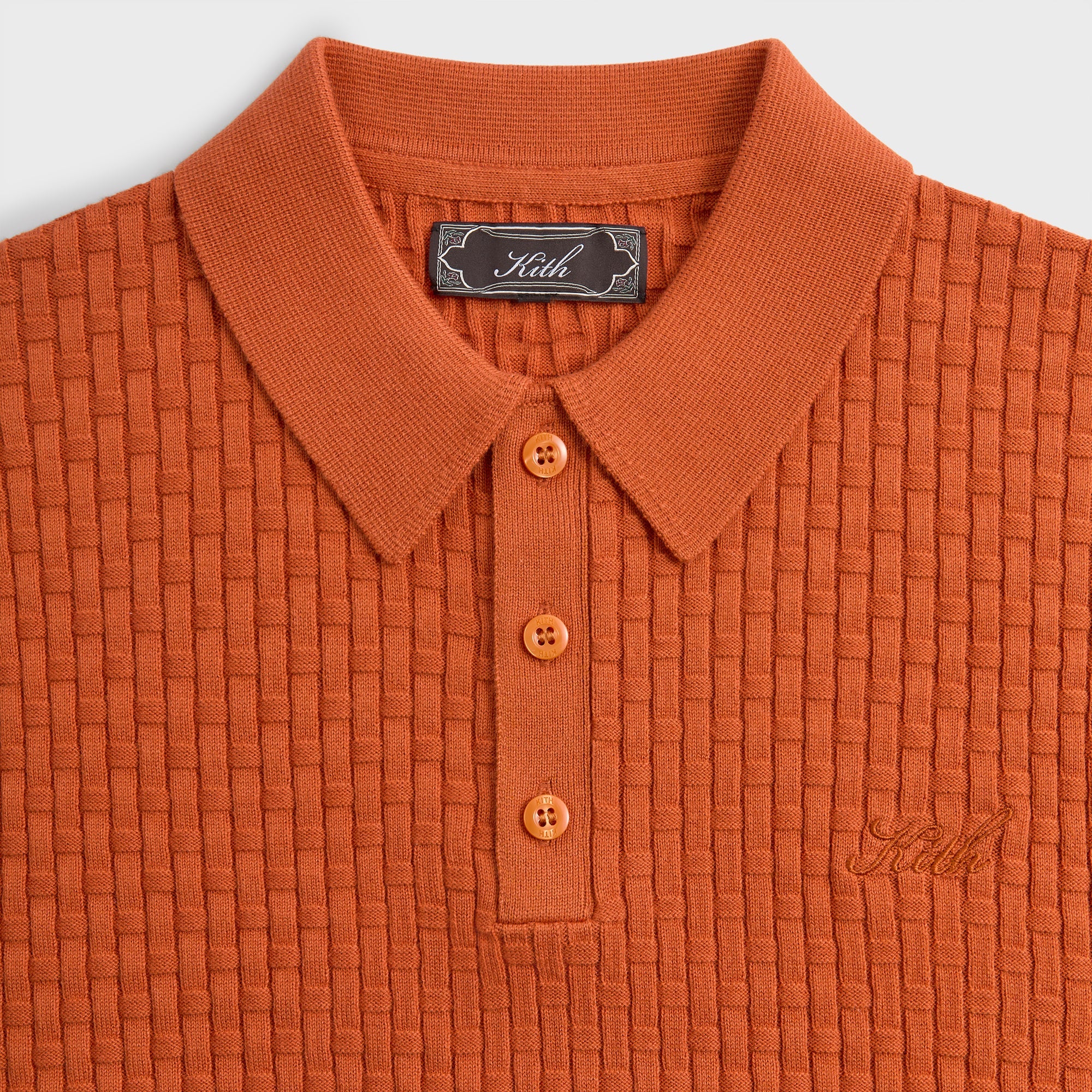 Kith Basket Weave Tilden Polo - Clementine – Kith Japan