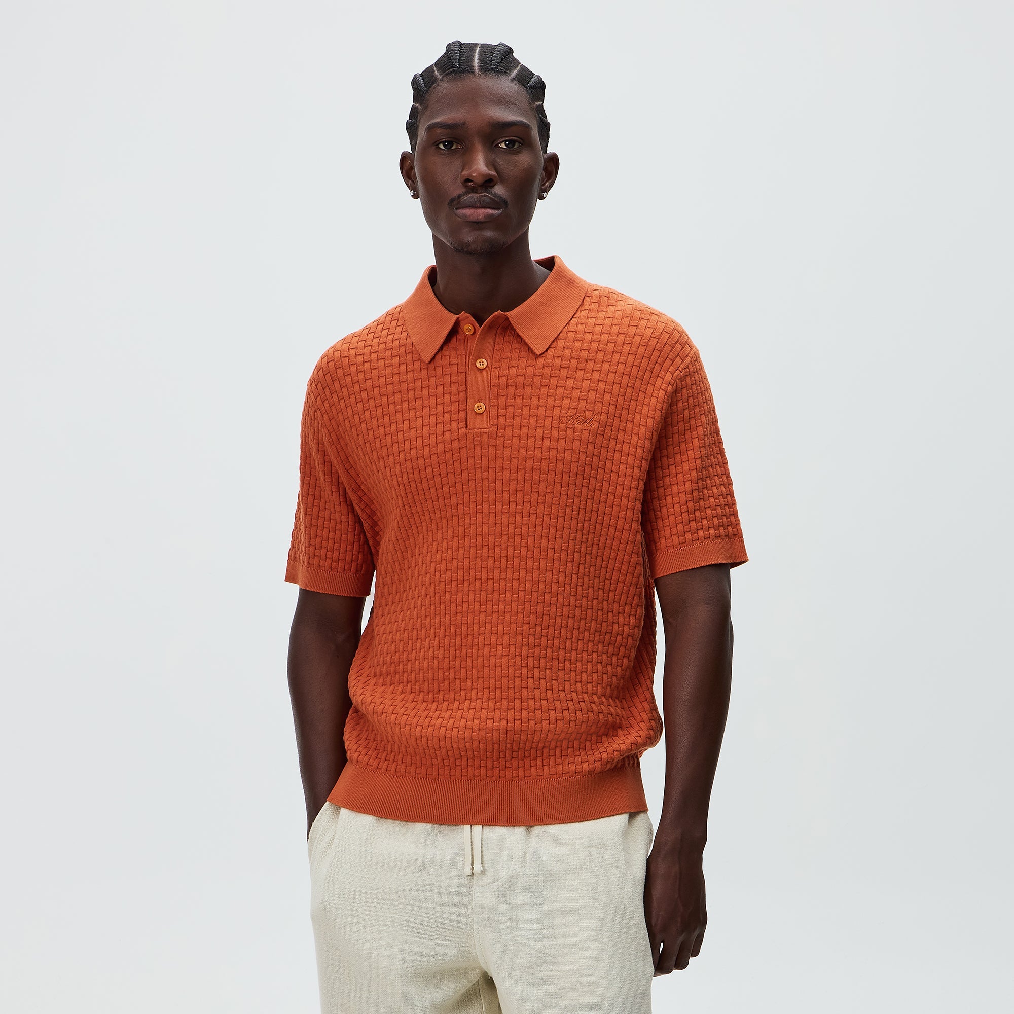 Kith Basket Weave Tilden Polo - Clementine – Kith Japan