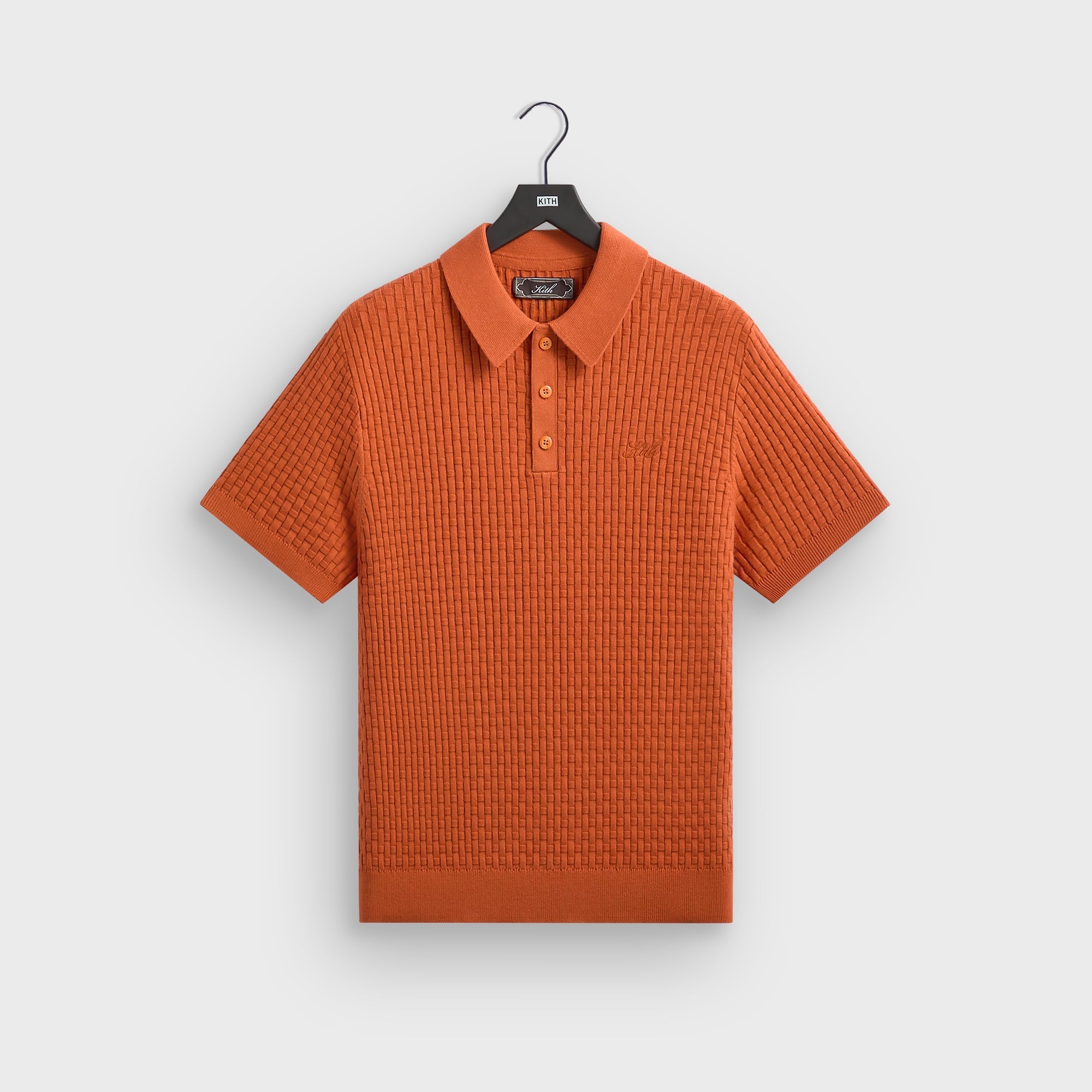 Kith Basket Weave Tilden Polo - Clementine - PH – Kith Japan