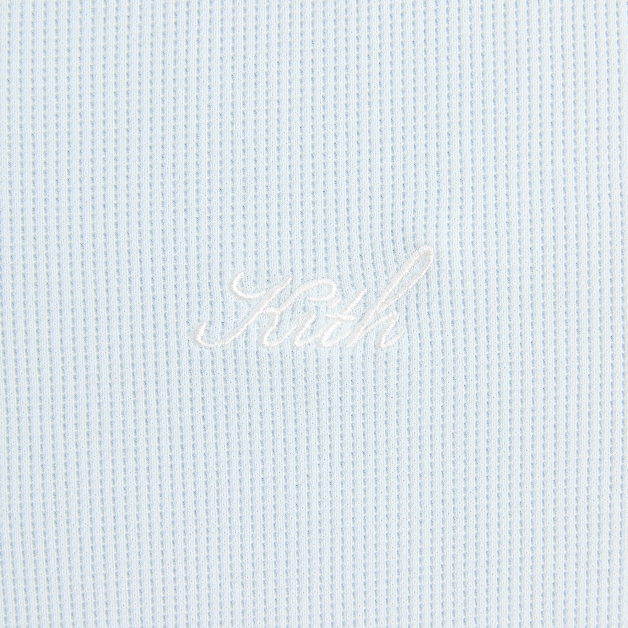 Kith Micro Waffle Drew Polo - Light Indigo – Kith Japan
