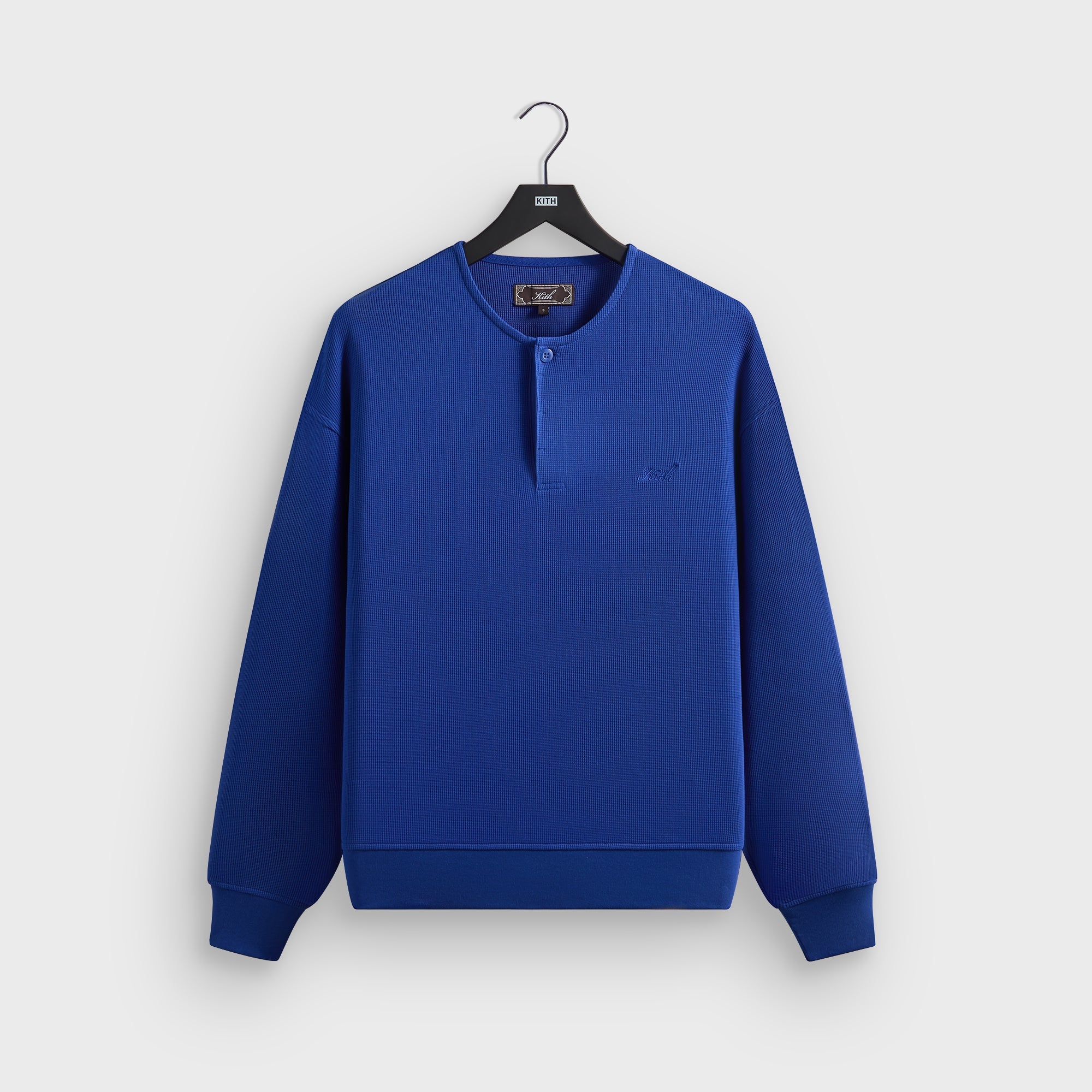 Kith Stitched Patchwork Boxy Collared Overshirt - Mid Indigo