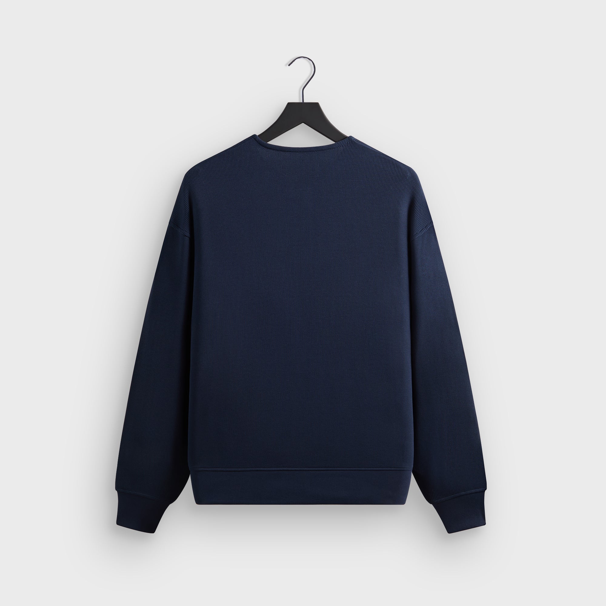 Kith Micro Waffle Long Sleeve Colby Pullover - Nocturnal – Kith Japan