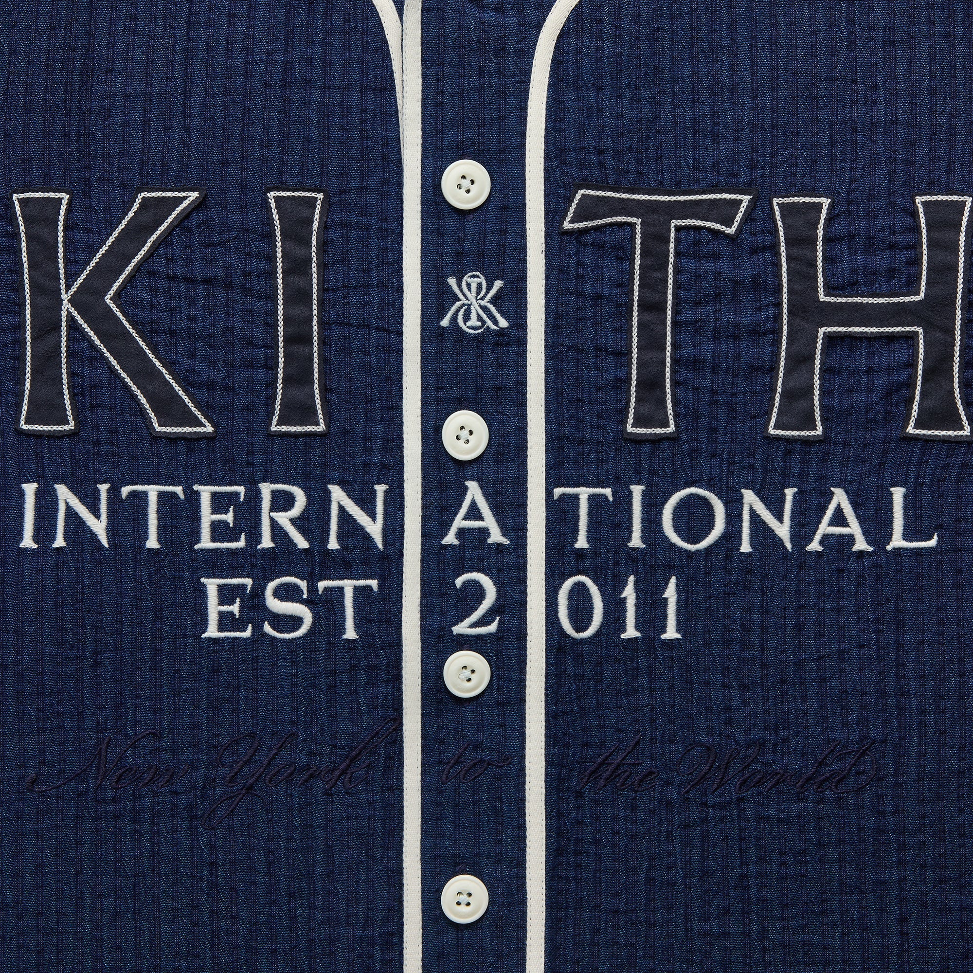 Kith Indigo Seersucker Daley Shirt - Dark Indigo - PH – Kith Japan