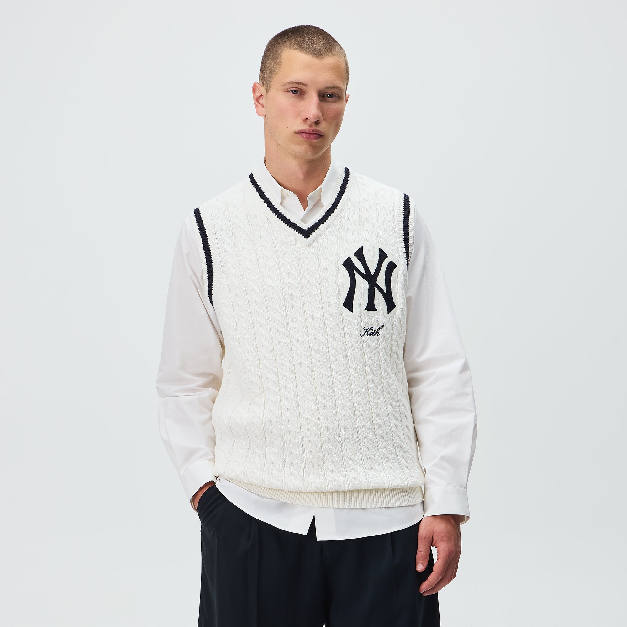 Kith Embroidered Cherry Oxford Cotton Harvey Shirt - Sandrift