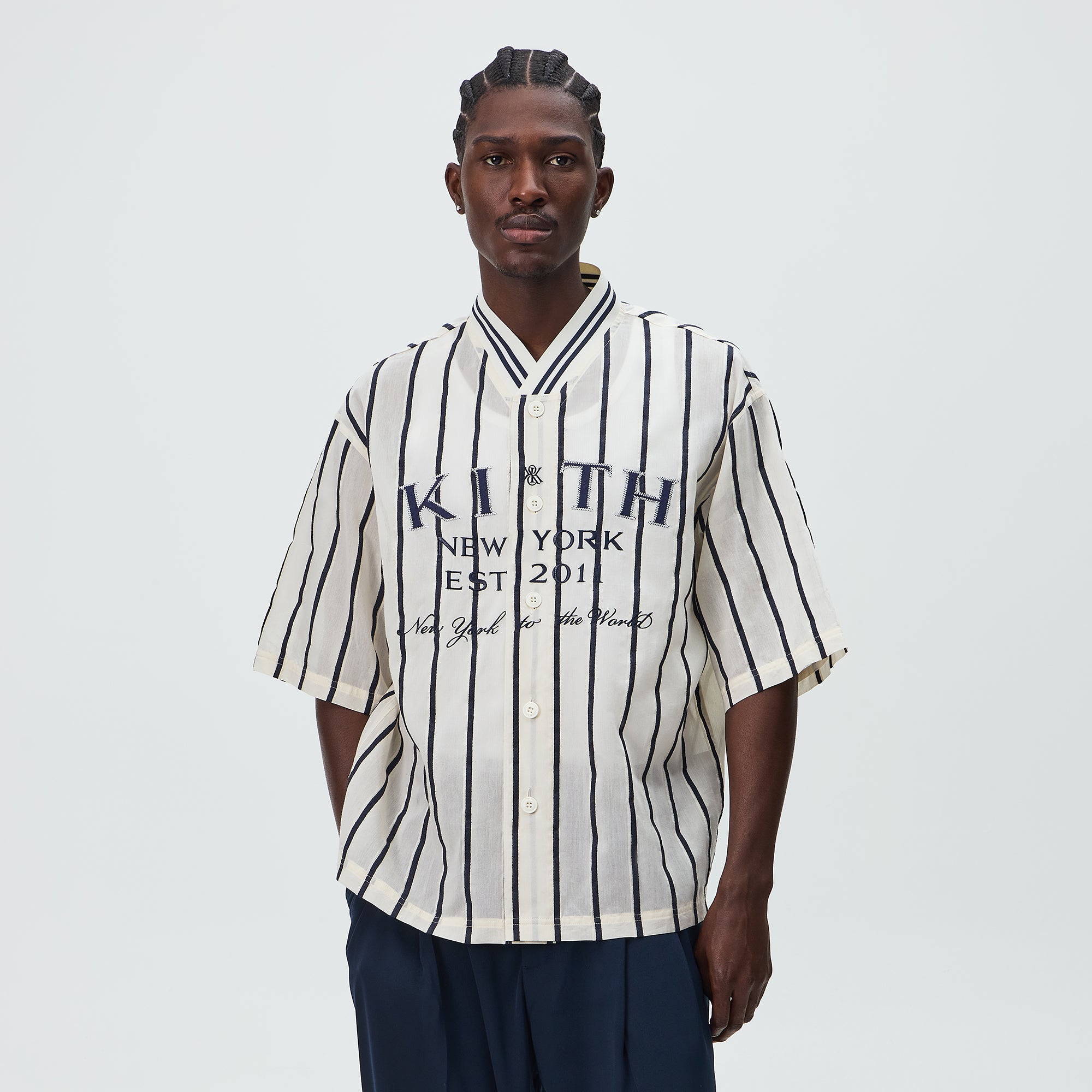 Kith Spun Silk Linen Stripe Paxton Buttondown - Chai – Kith Japan