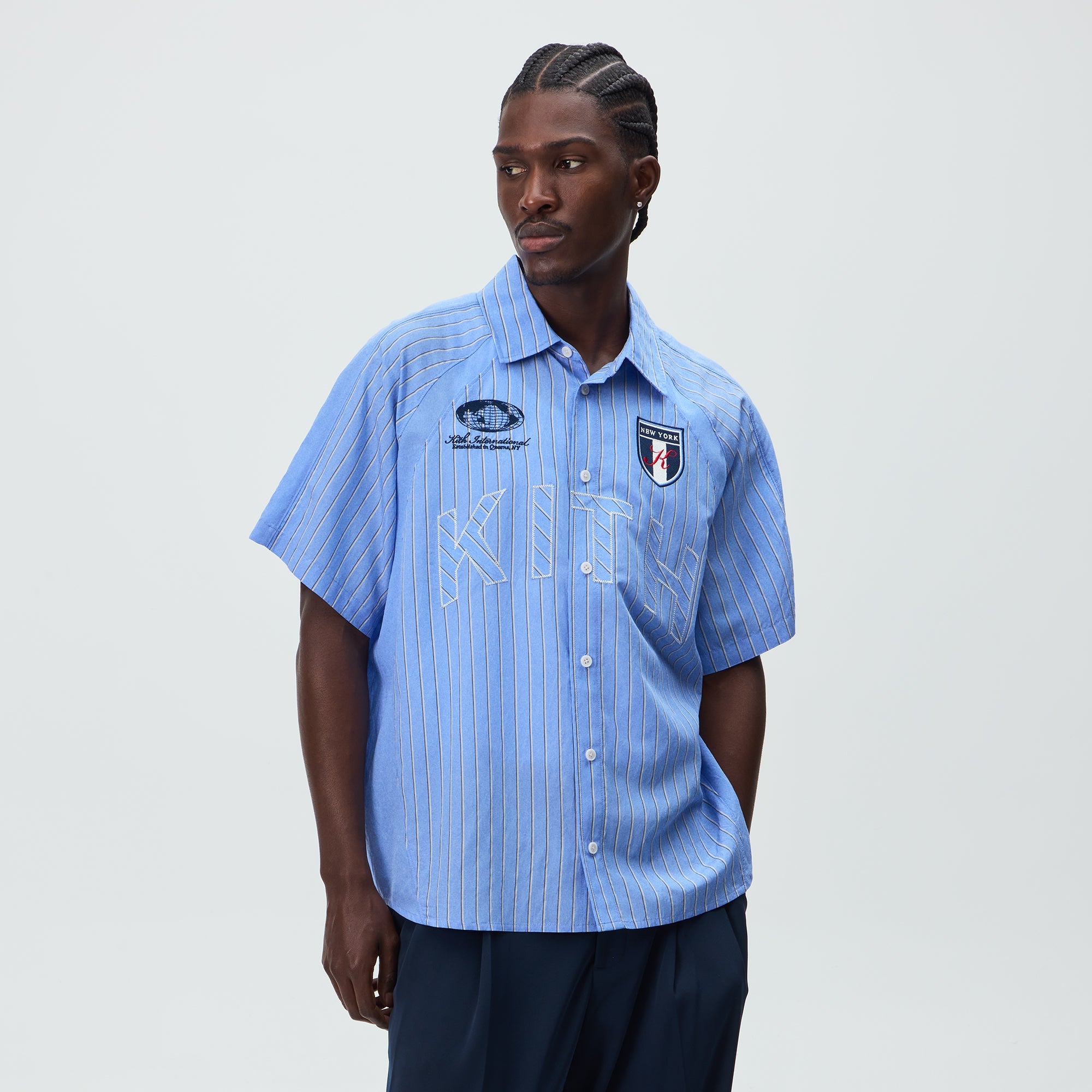 Kith Striped Poplin Shelton Shirt - Bliss – Kith Japan
