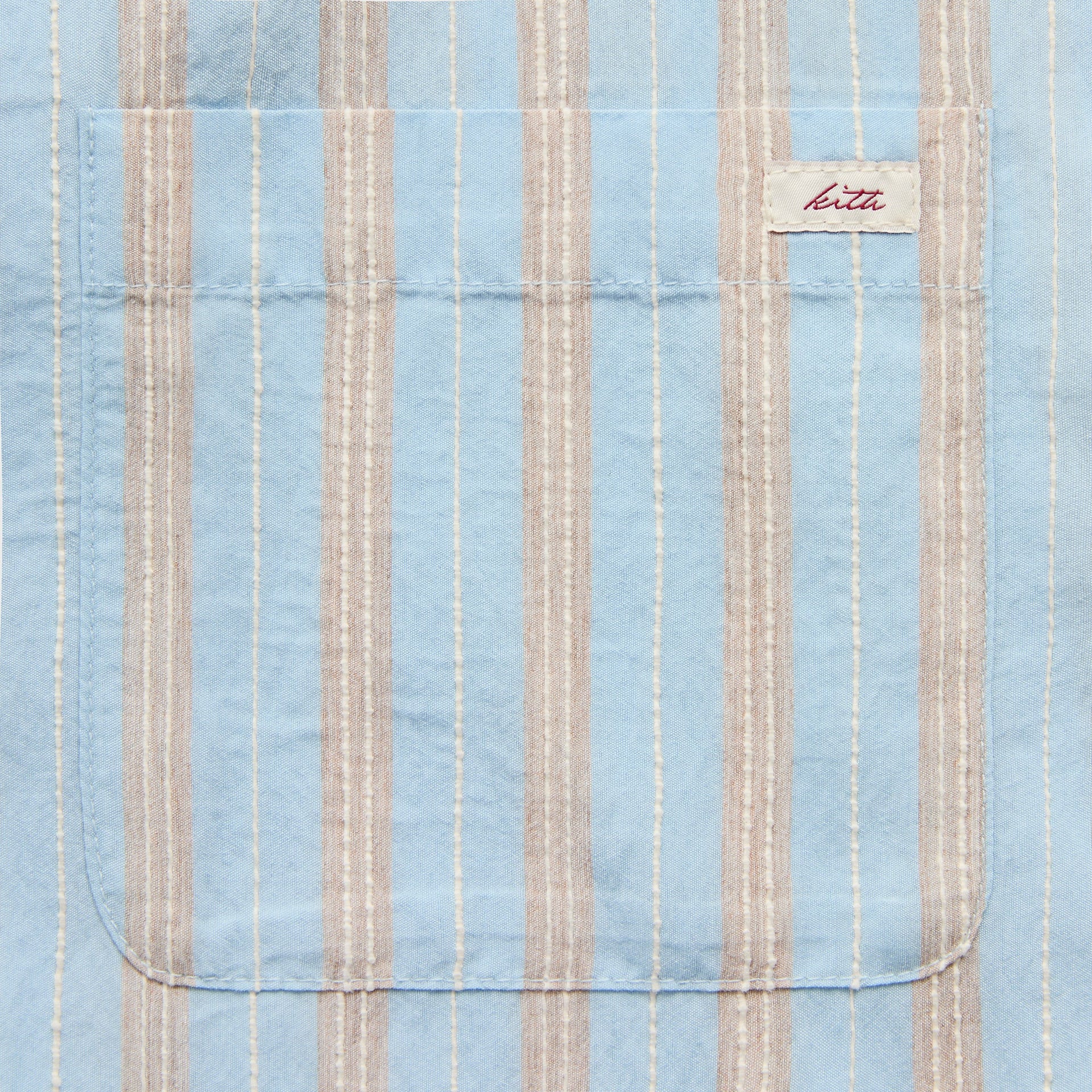 Kith Barre Stripe Long Sleeve Gianni Shirt - Serene