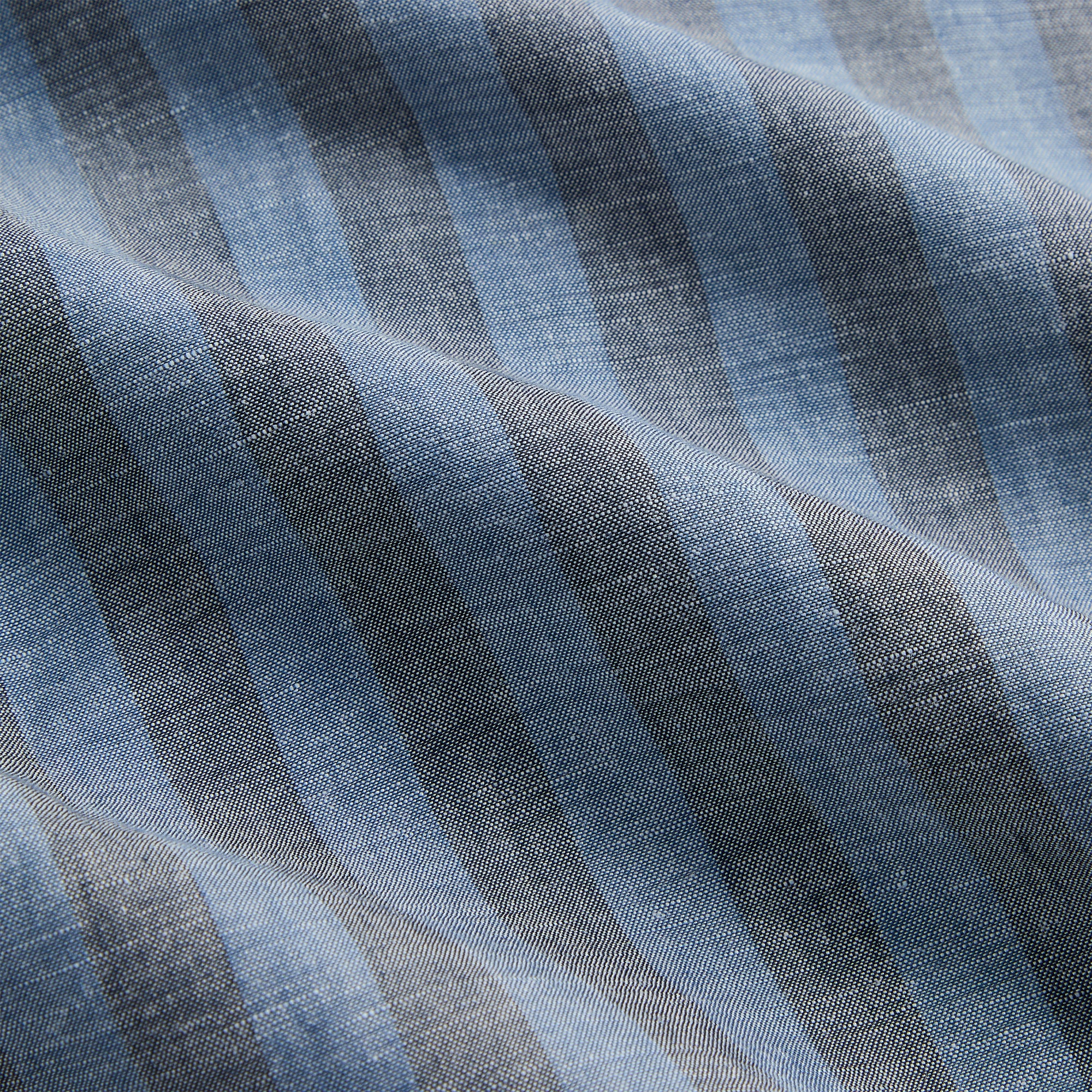 Kith Spun Silk Linen Stripe Colton Zip Front Shirt - Guide – Kith