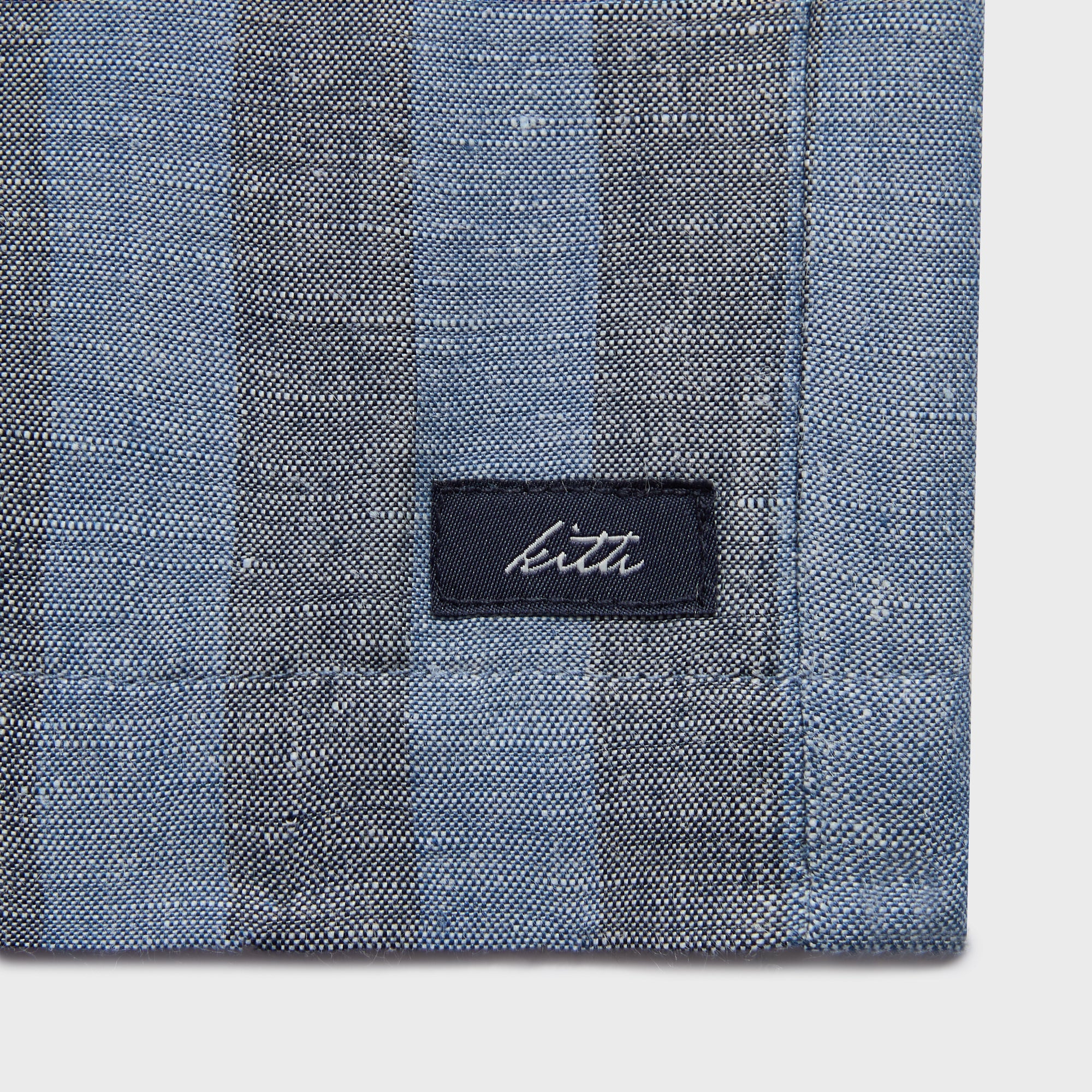 Kith Spun Silk Linen Stripe Colton Zip Front Shirt - Guide - PH