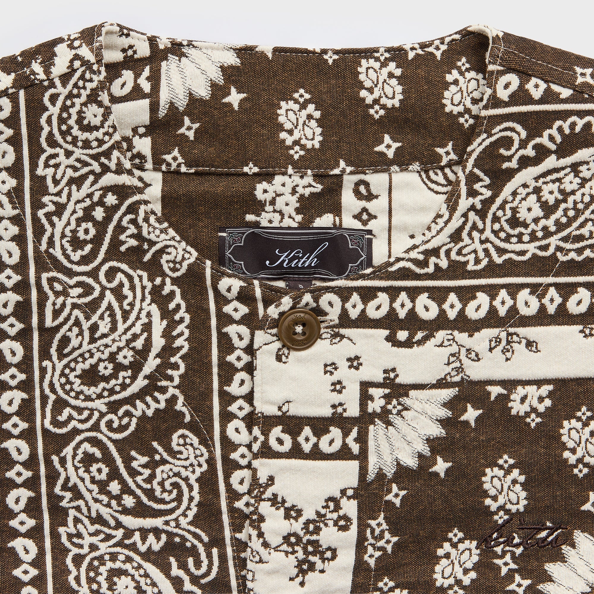 Kith Bandana Jacquard Long Sleeve Willis Shirt - Coffee – Kith Japan