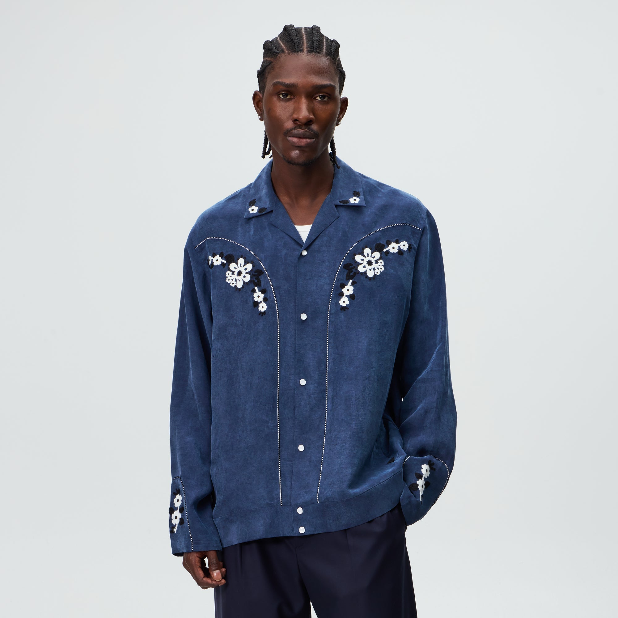 &Kin Cupro Linen Wally Shirt - Nocturnal - PH – Kith Japan