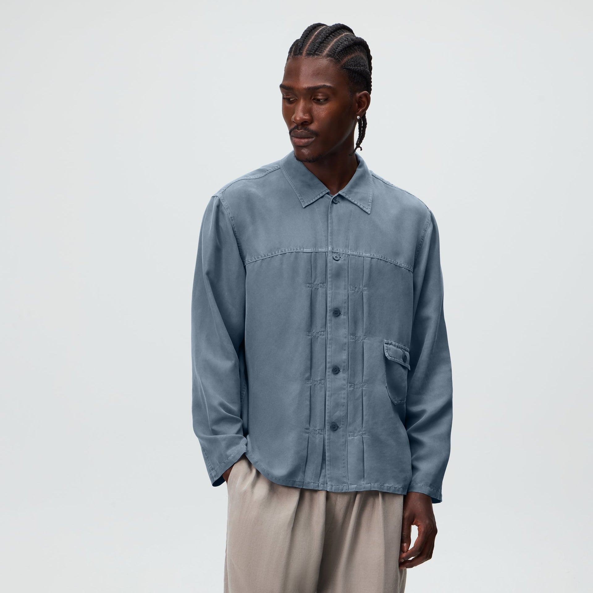 &Kin Garment Dyed Silk Collared Yardley Shirt - Ovation - PH