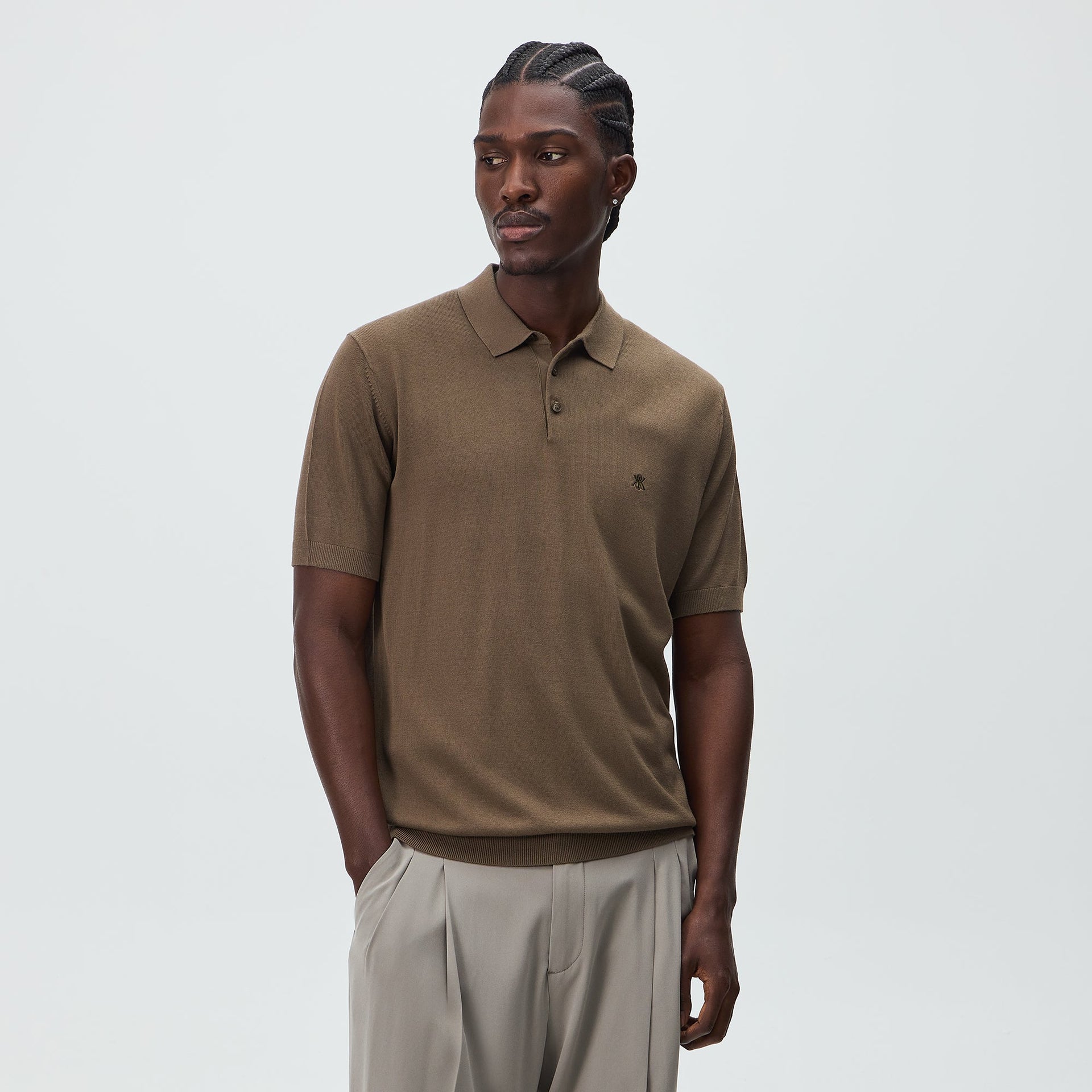 Kith Super Fine Rayon Knit Baldwin Polo - Legion