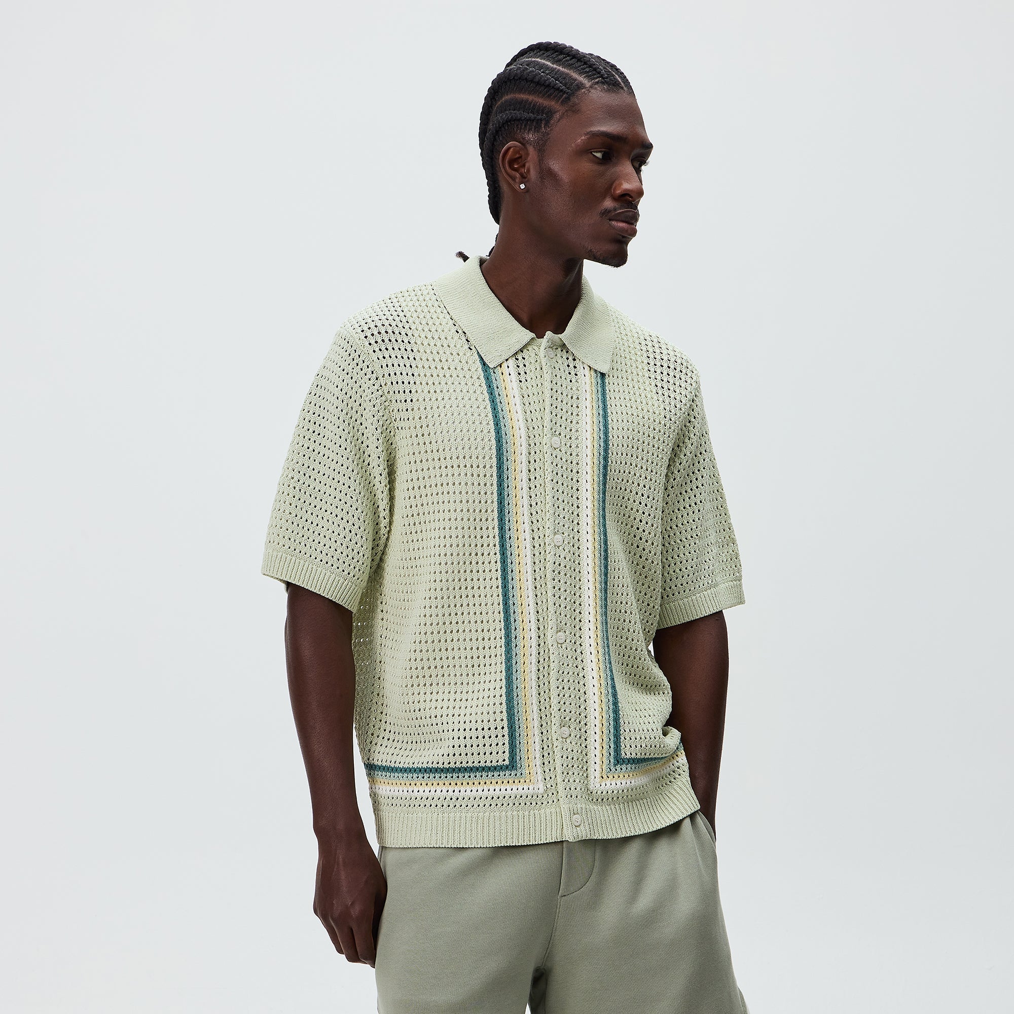 Kith Thompson Crochet Buttondown - Fresh - PH – Kith Japan