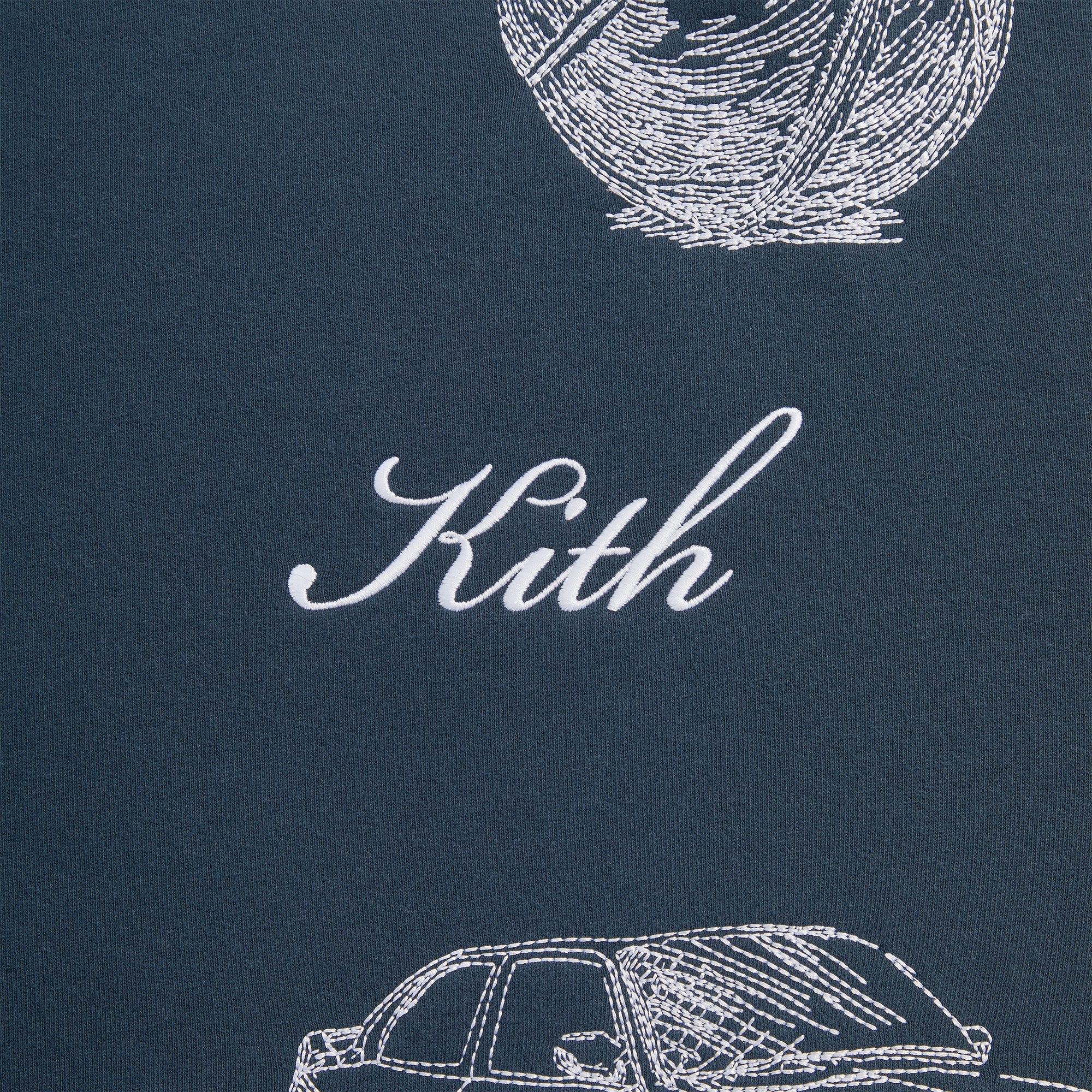 Kith New York To The World Nelson Crewneck - Nocturnal – Kith Japan
