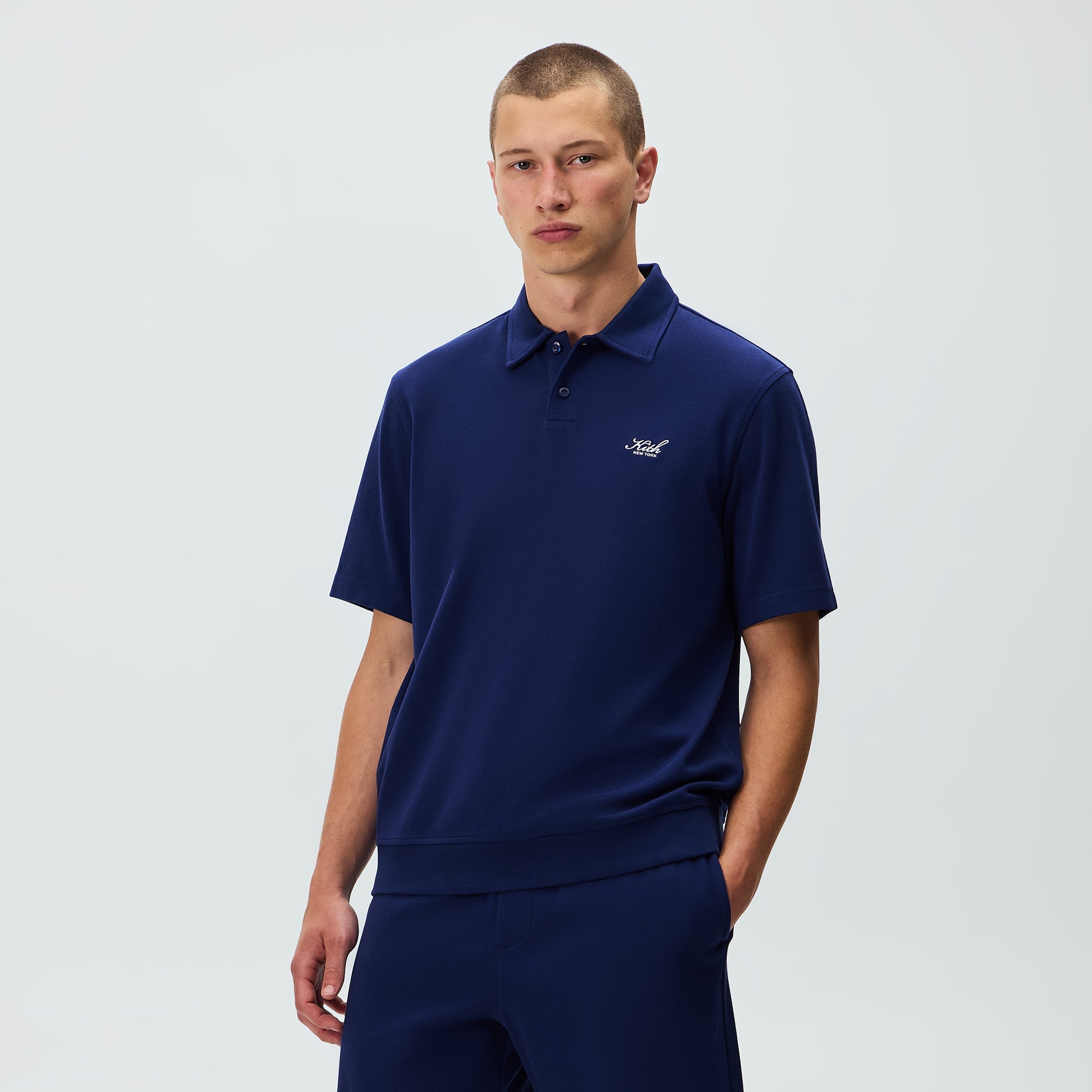 Kith Interlock Graham Polo - Deep Royal – Kith Japan Kith Interlock Graham Polo - Deep Royal – Kith Japan