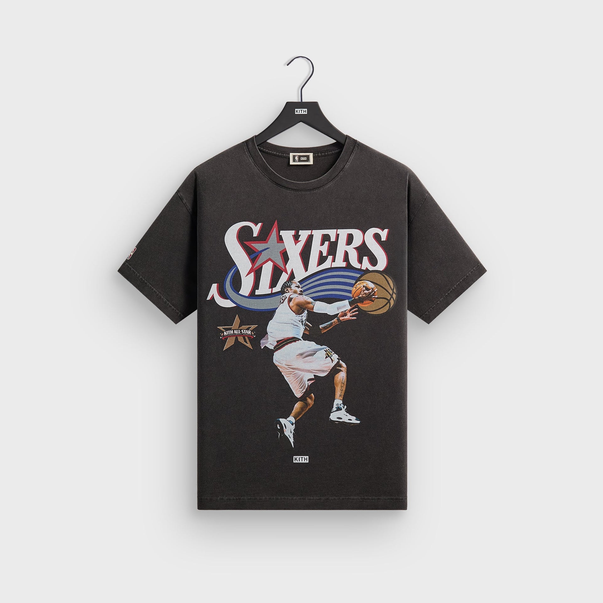 Kith for NBA All-Star Philadelphia 76ers Allen Iverson Vintage Tee - Black