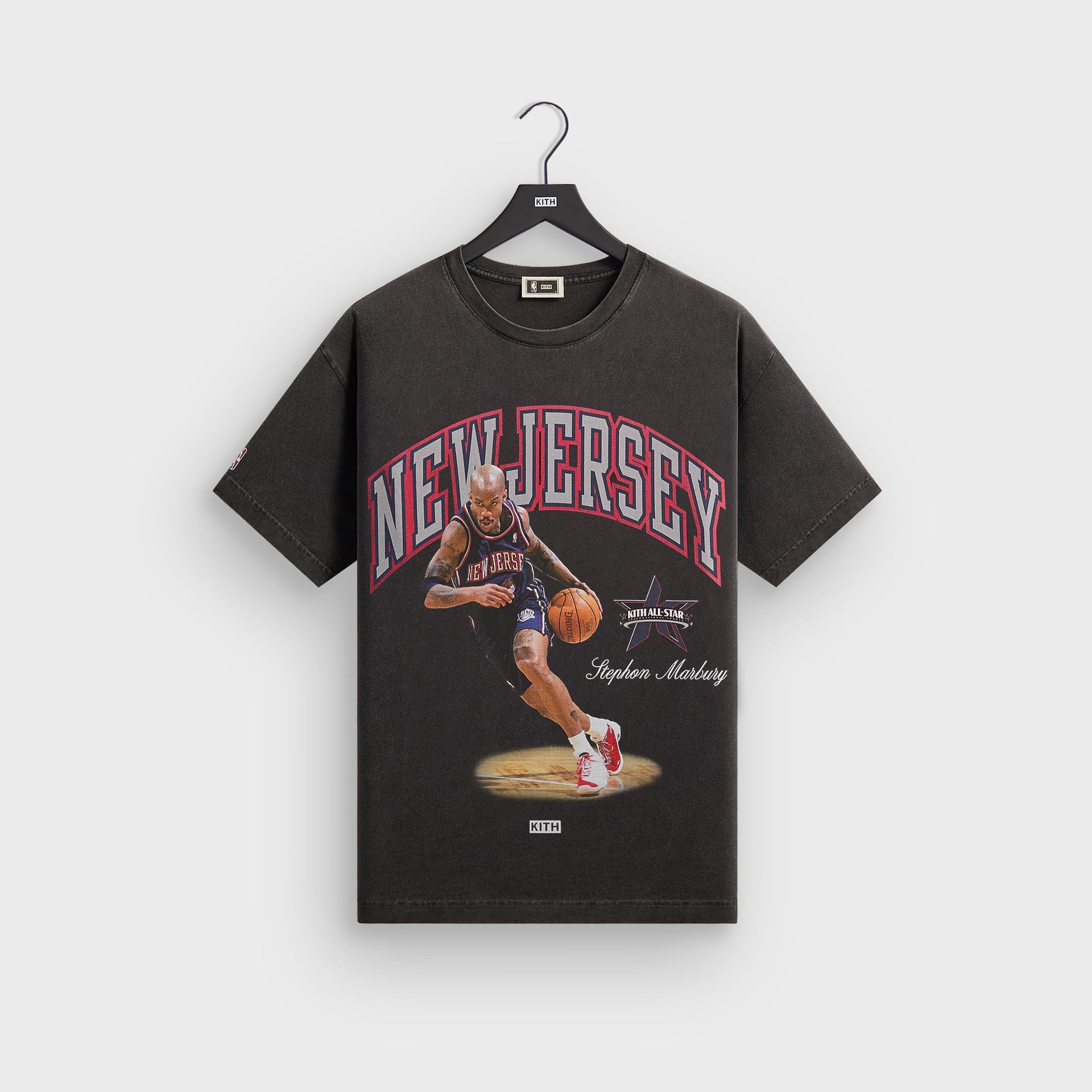 Kith for NBA All-Star New Jersey Nets Stephon Marbury Vintage Tee - Black