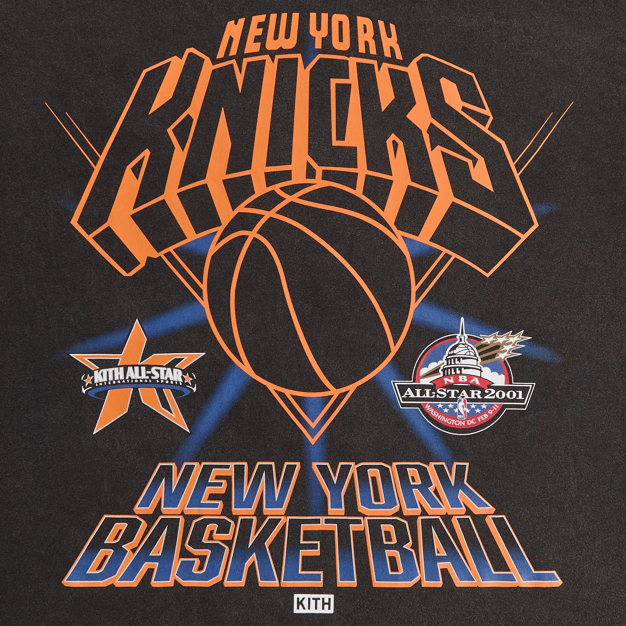Kith for NBA All-Star New York Knicks Vintage Tee - Black – Kith Japan