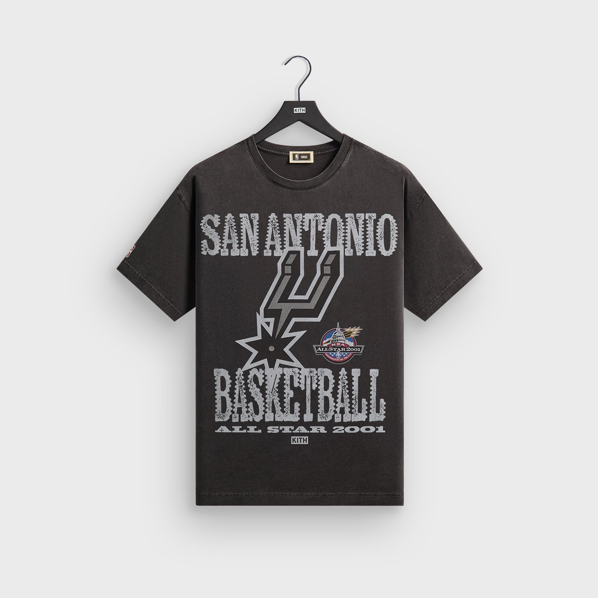 CORTIS NBA Tシャツ 黒 Kith for NBA All-Star San Antonio Spurs Vintage Tee - Black – Kith