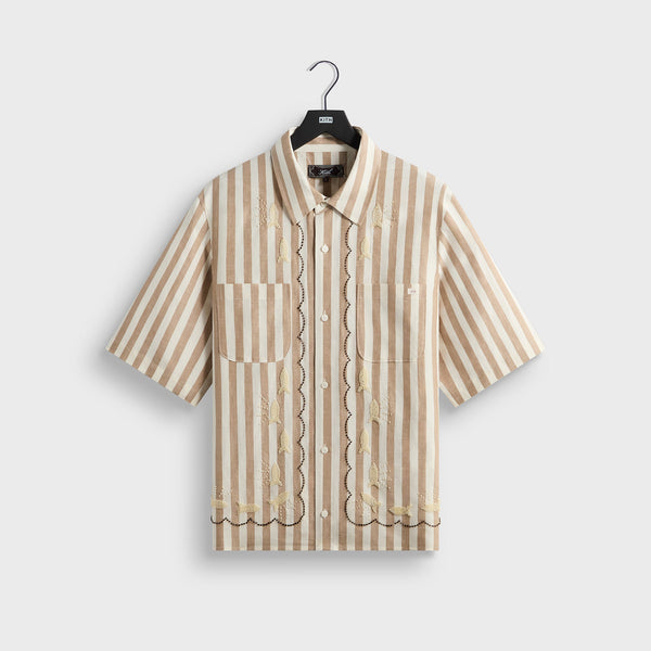 Kith Spun Silk Linen Stripe Paxton Buttondown - Chai – Kith Japan